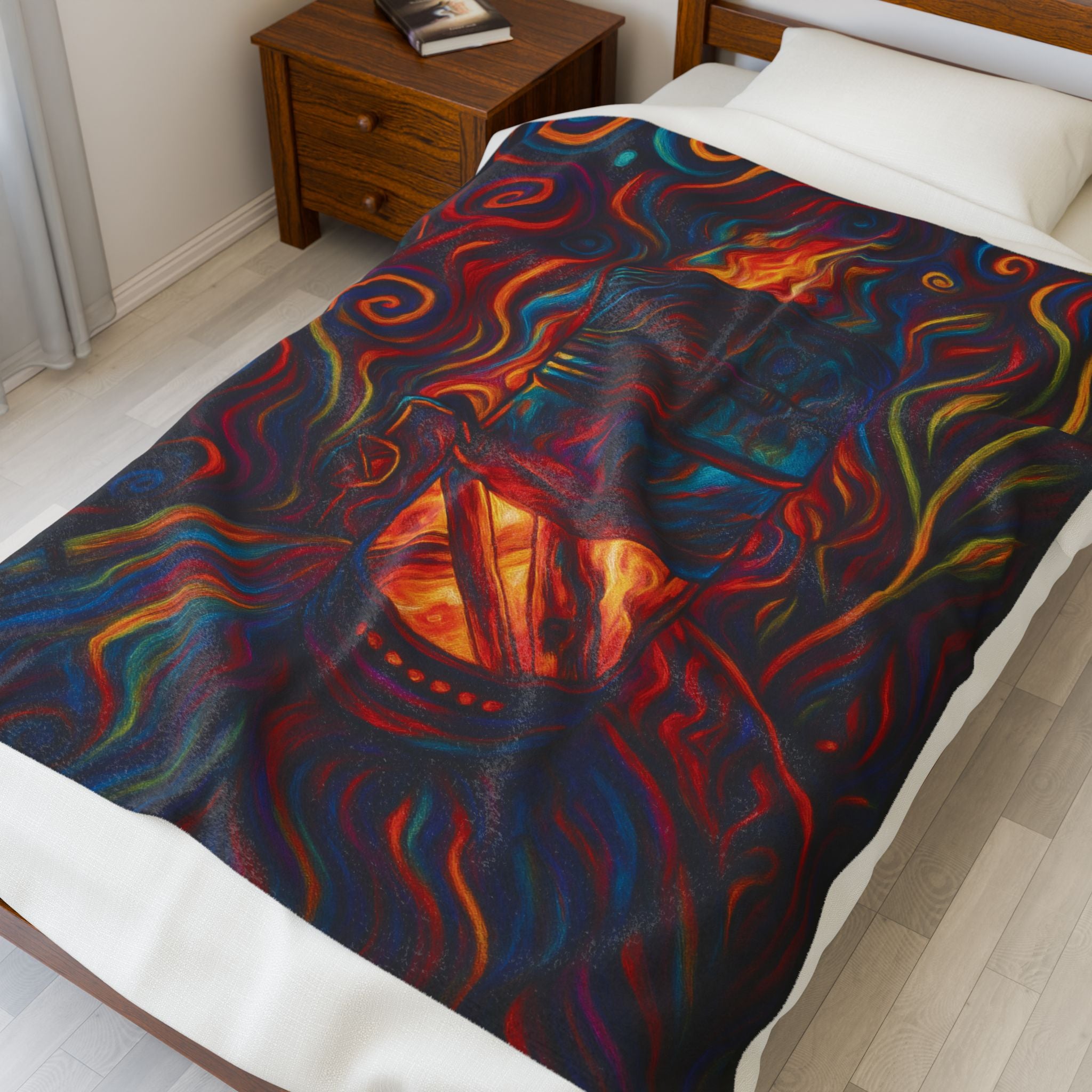 Inferno Core Artistic Velveteen Plush Blanket