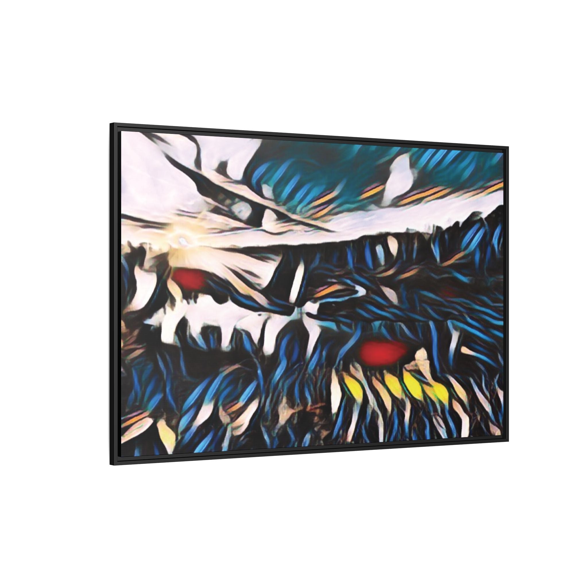 Gooseberry River Meander Bend Framed Abstract Art Print