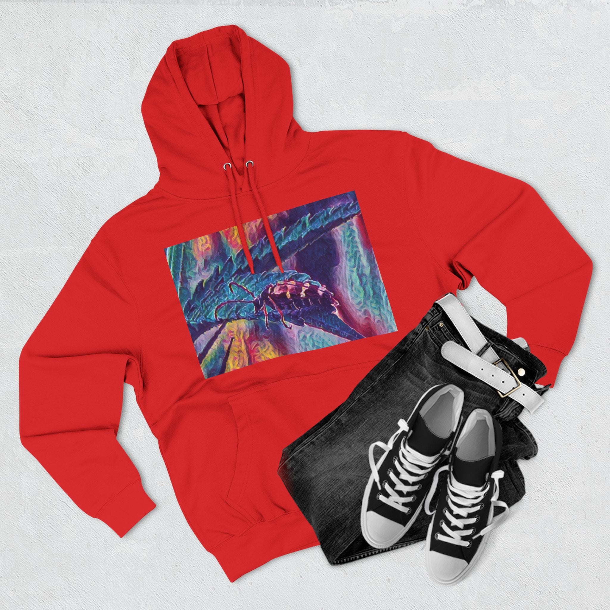 Neon Hunter Art Hoodie