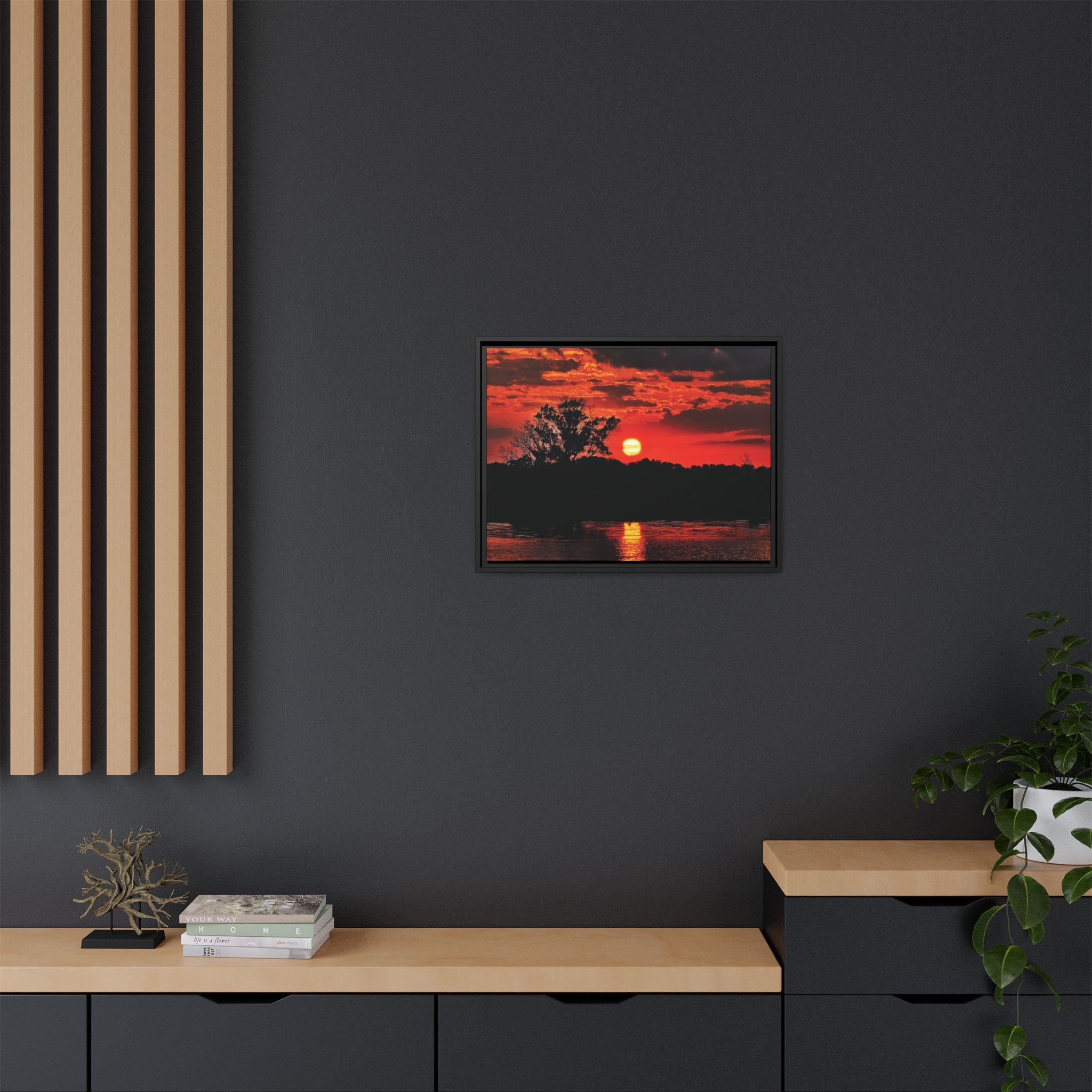 Bloodfire Reverie Framed Canvas Art