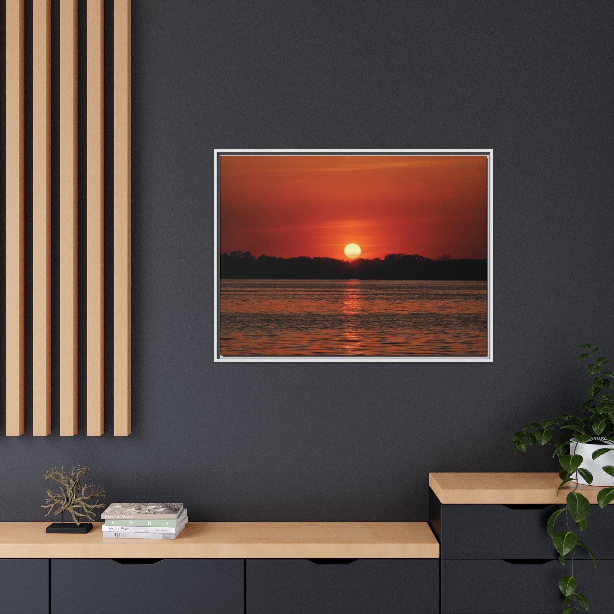 Framed Sunset Canvas Art