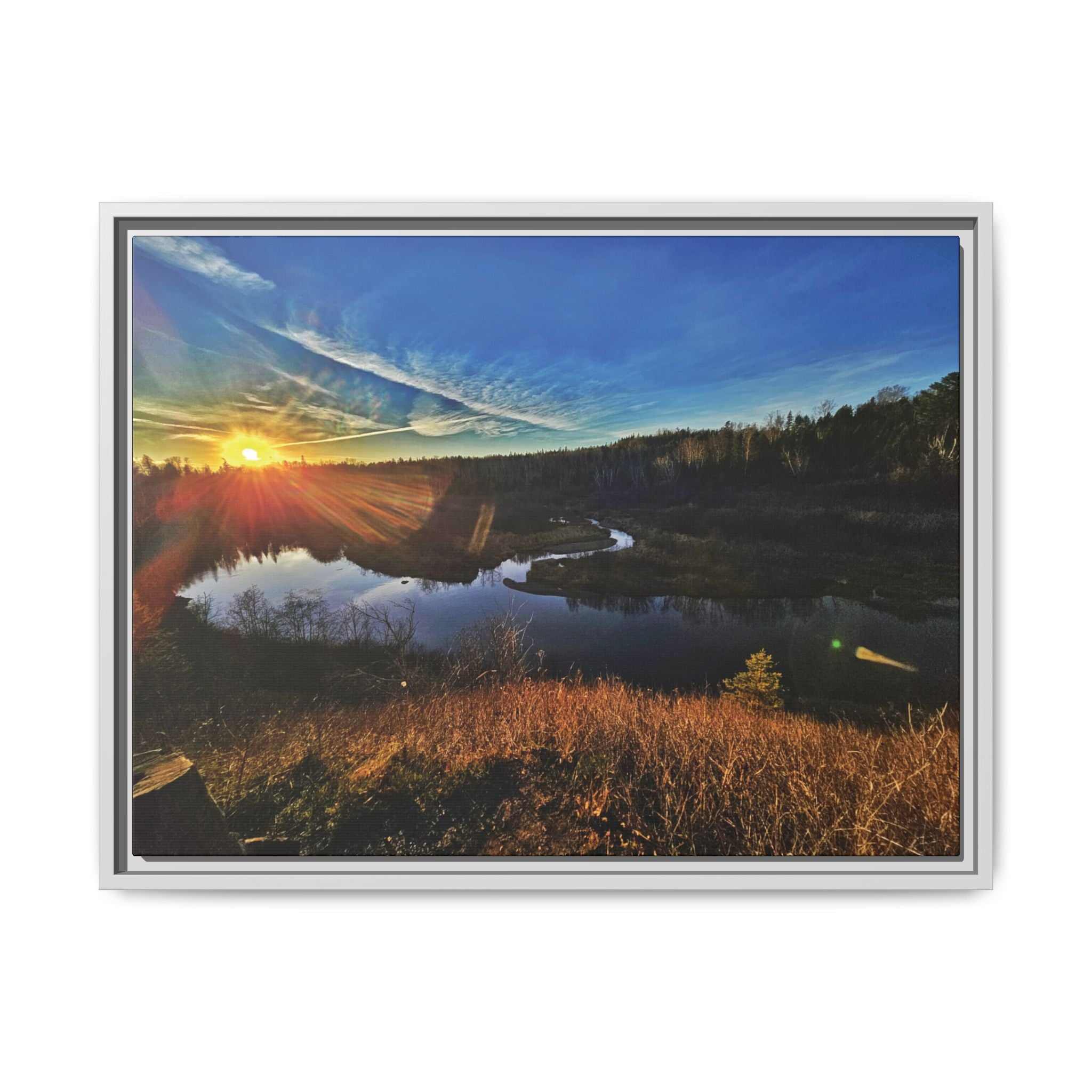 Flarepath of the Forgotten Framed Canvas Print