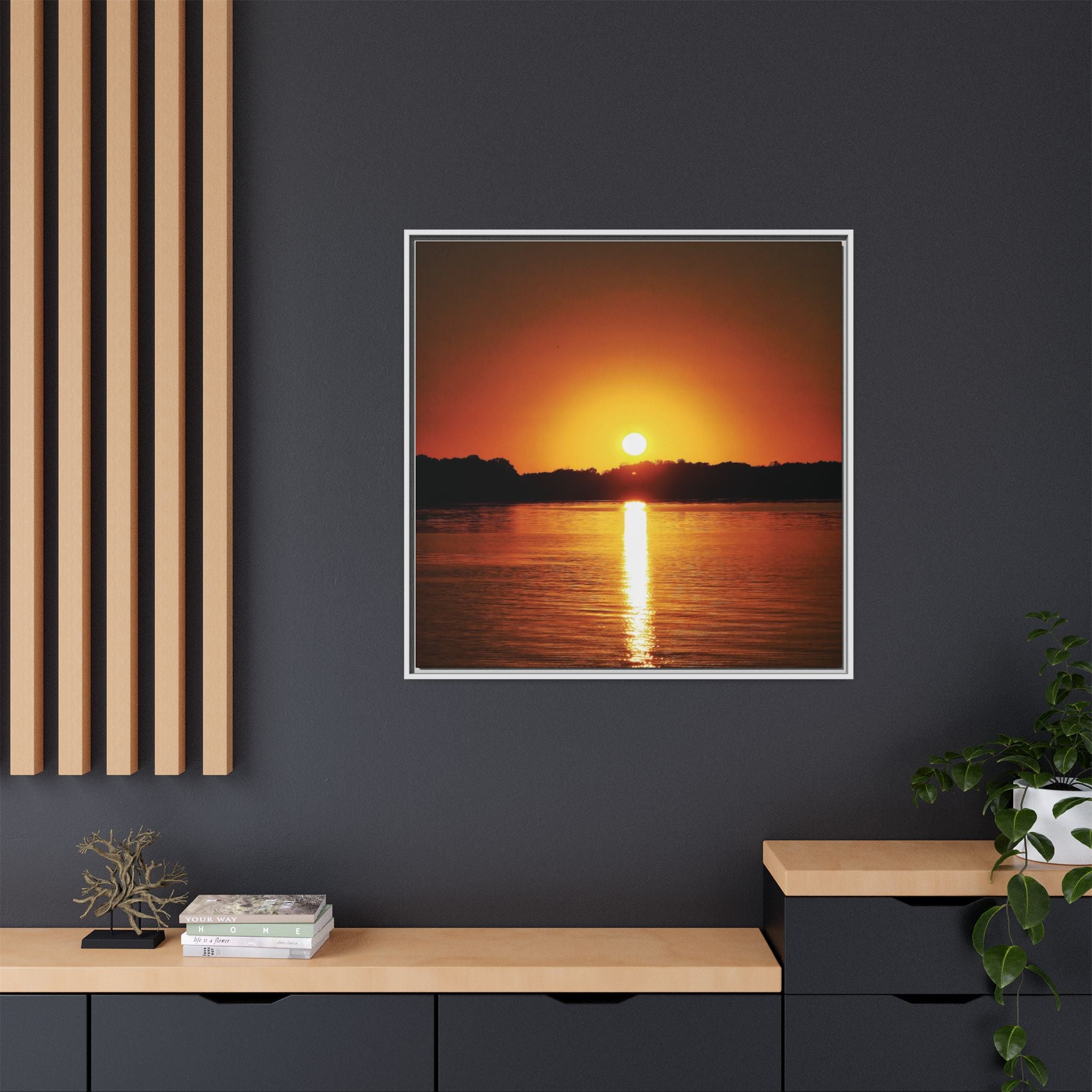 Golden Hour Sunset Canvas Art Print