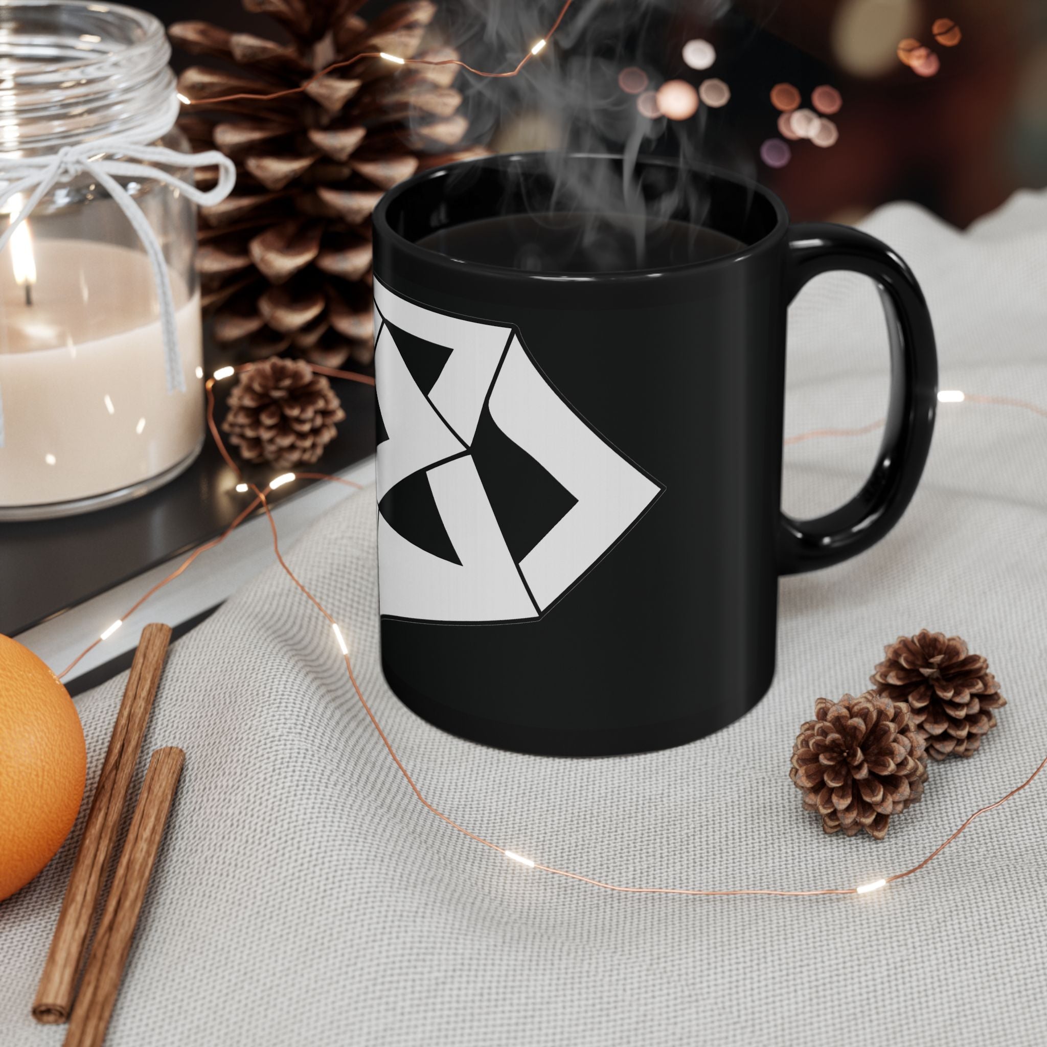 Modern Geometric Black Mug