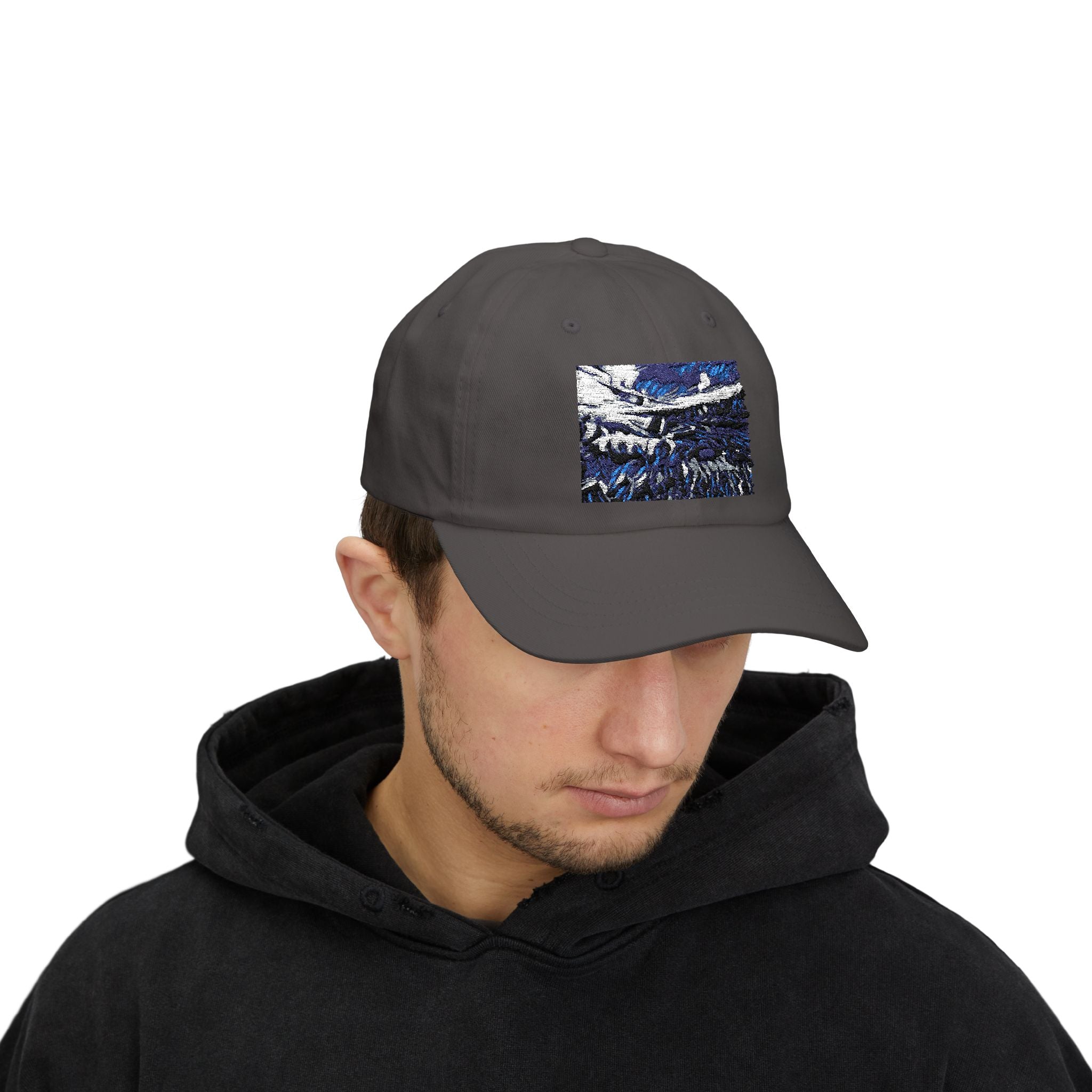 Abstract Gooseberry River Meander Bend Classic Dad Cap