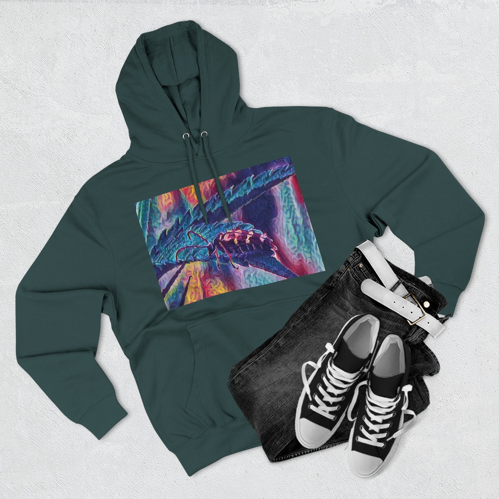 Neon Hunter Art Hoodie