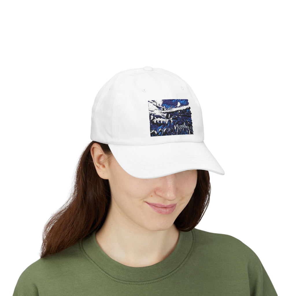 Abstract Gooseberry River Meander Bend Classic Dad Cap