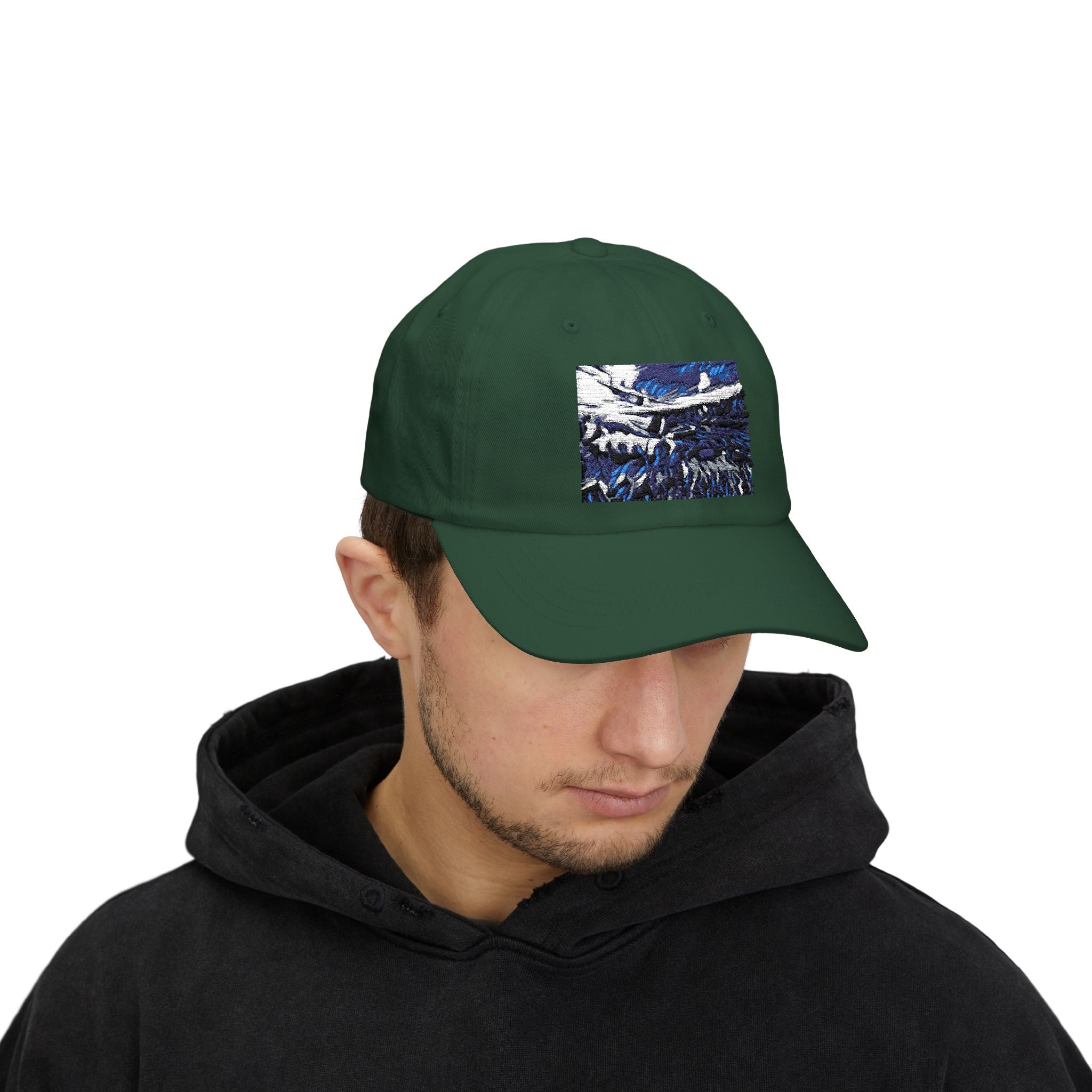 Abstract Gooseberry River Meander Bend Classic Dad Cap