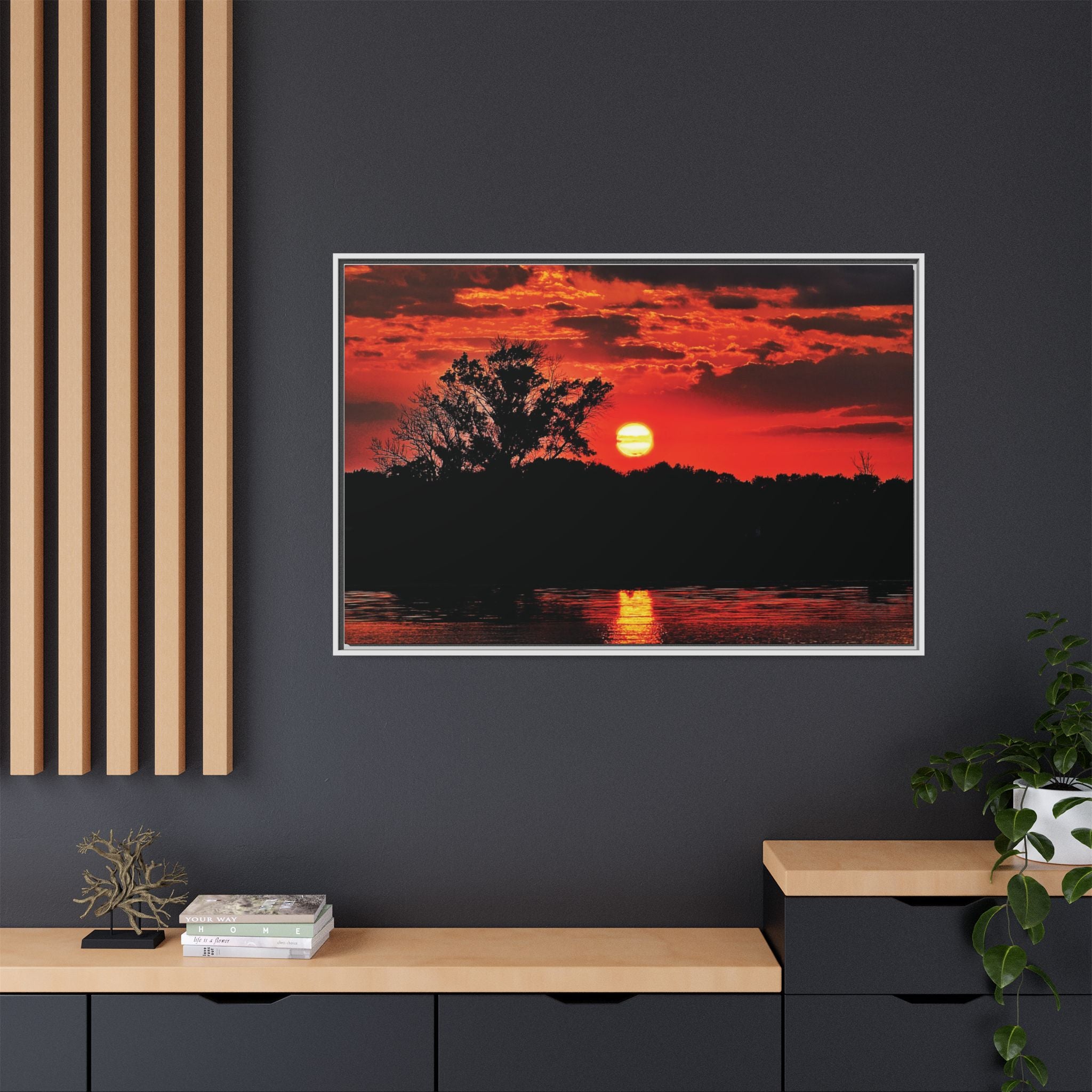Bloodfire Reverie Framed Canvas Art