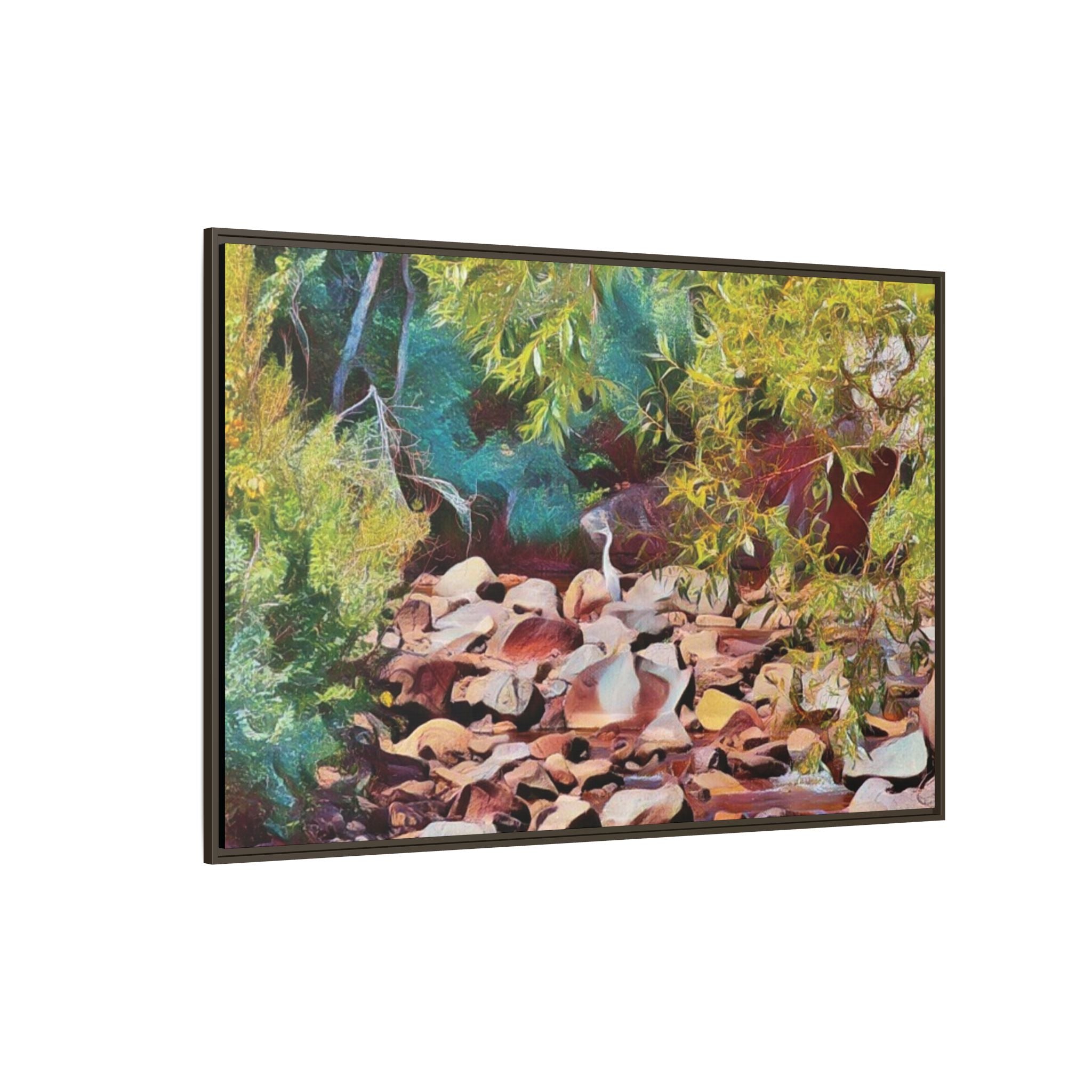 Where Stillness Hunts Framed Matte Canvas Art Print