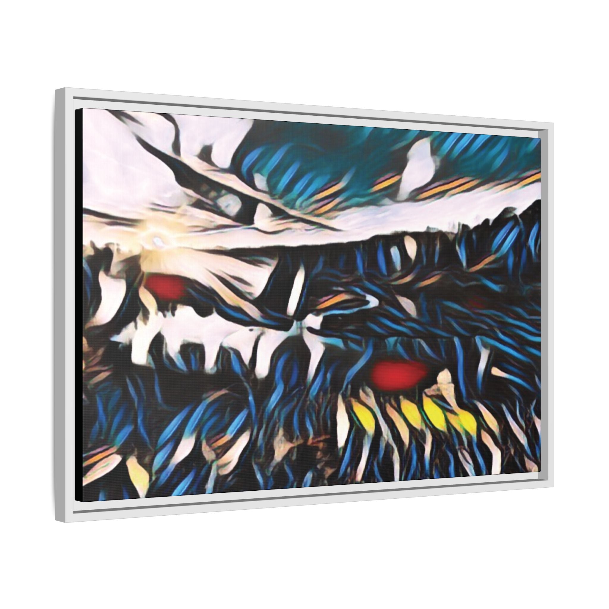 Gooseberry River Meander Bend Framed Abstract Art Print