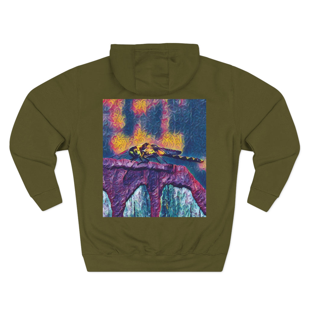 Sentinel of the Crimson Arch Three-Panel Fleece Hoodie