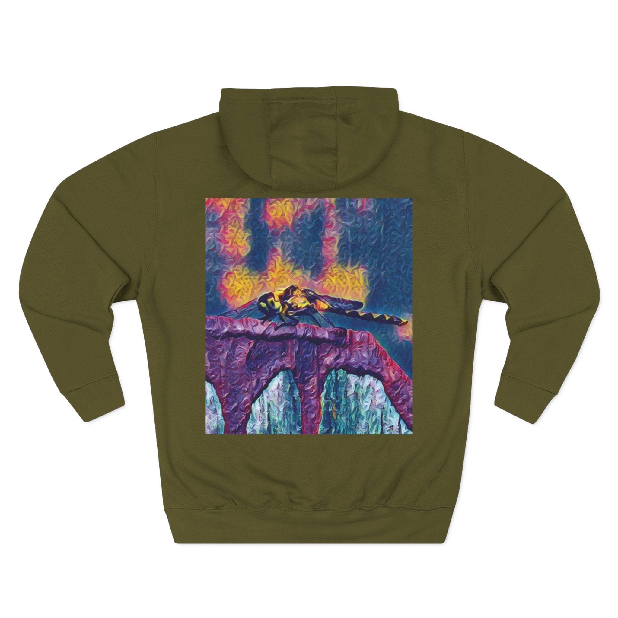 Sentinel of the Crimson Arch Three-Panel Fleece Hoodie