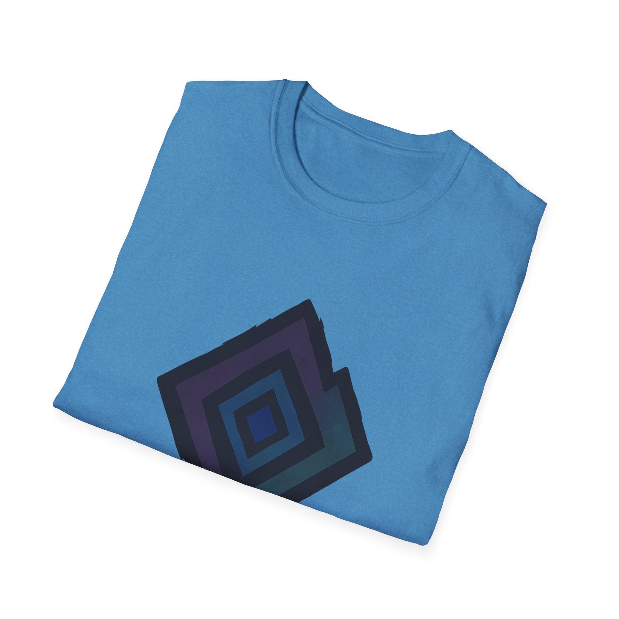 Geometric Art Unisex Softstyle T-Shirt, Comfortable Tee, Casual Wear, Gift for Artsy Friends, Weekend Outfit, Everyday Fashion