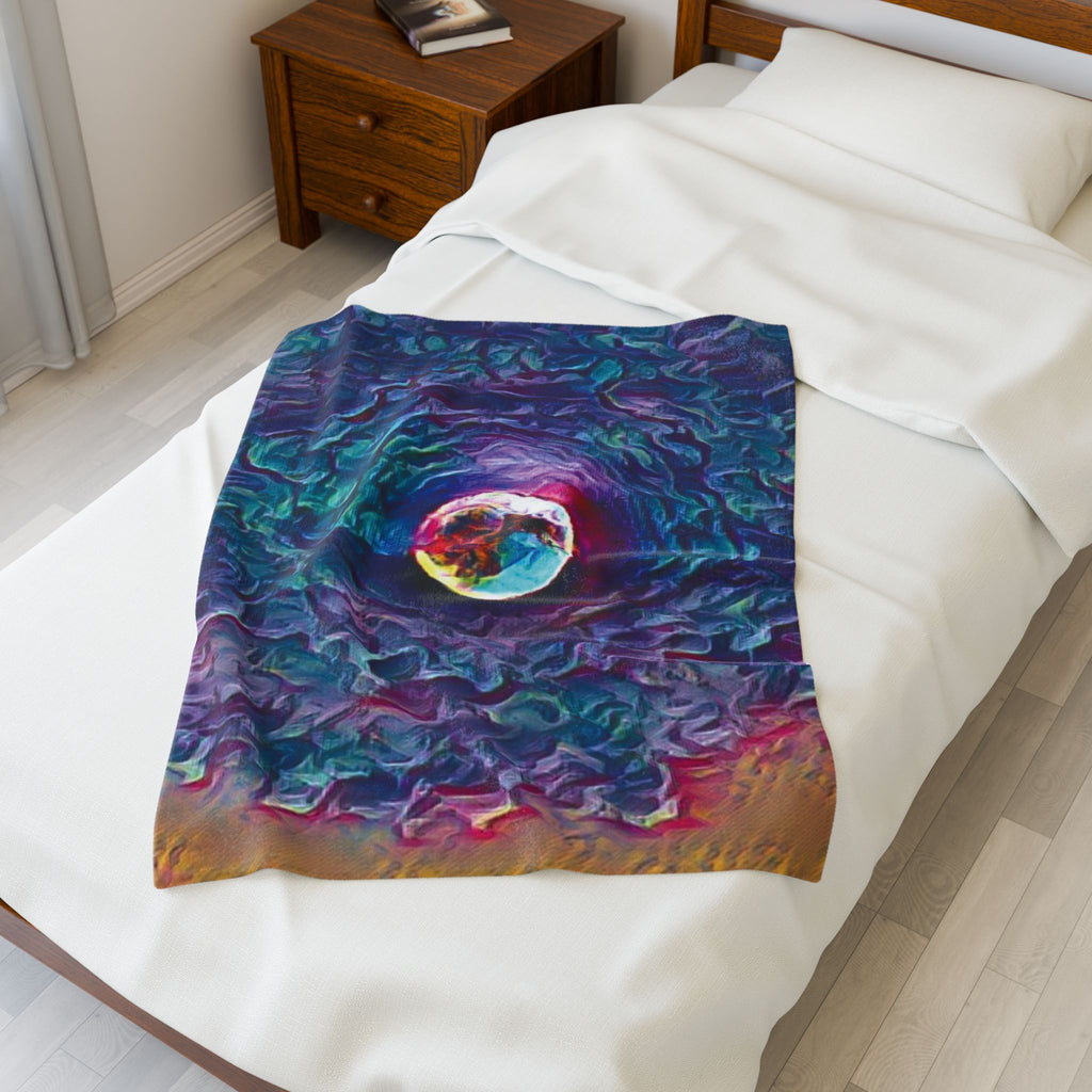 Full Sturgeon Moon Velvet Blanket