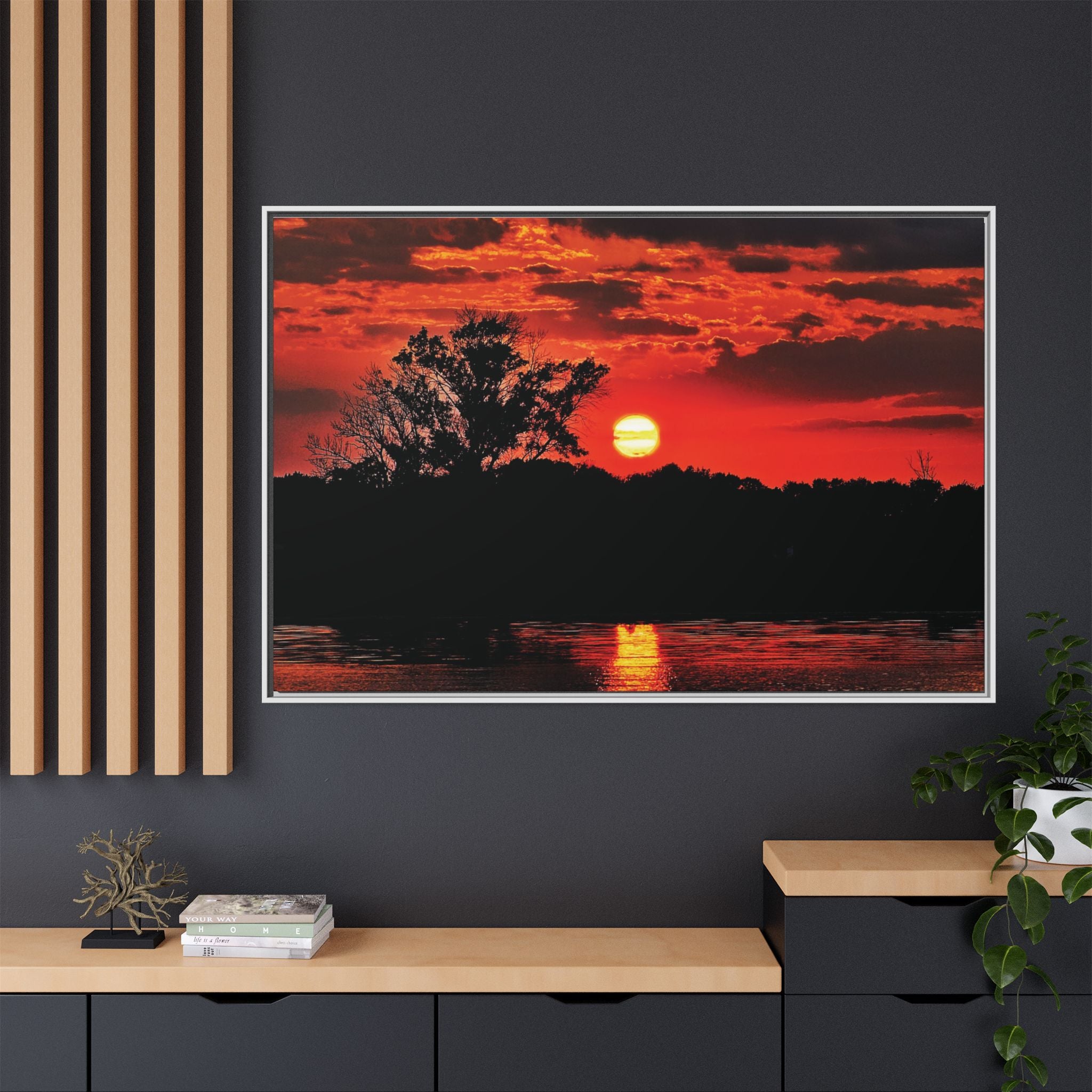 Bloodfire Reverie Framed Canvas Art