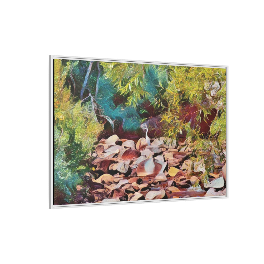 Where Stillness Hunts Framed Matte Canvas Art Print