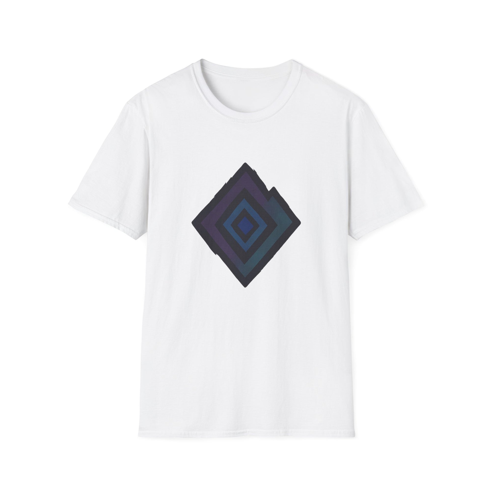 Geometric Art Unisex Softstyle T-Shirt, Comfortable Tee, Casual Wear, Gift for Artsy Friends, Weekend Outfit, Everyday Fashion