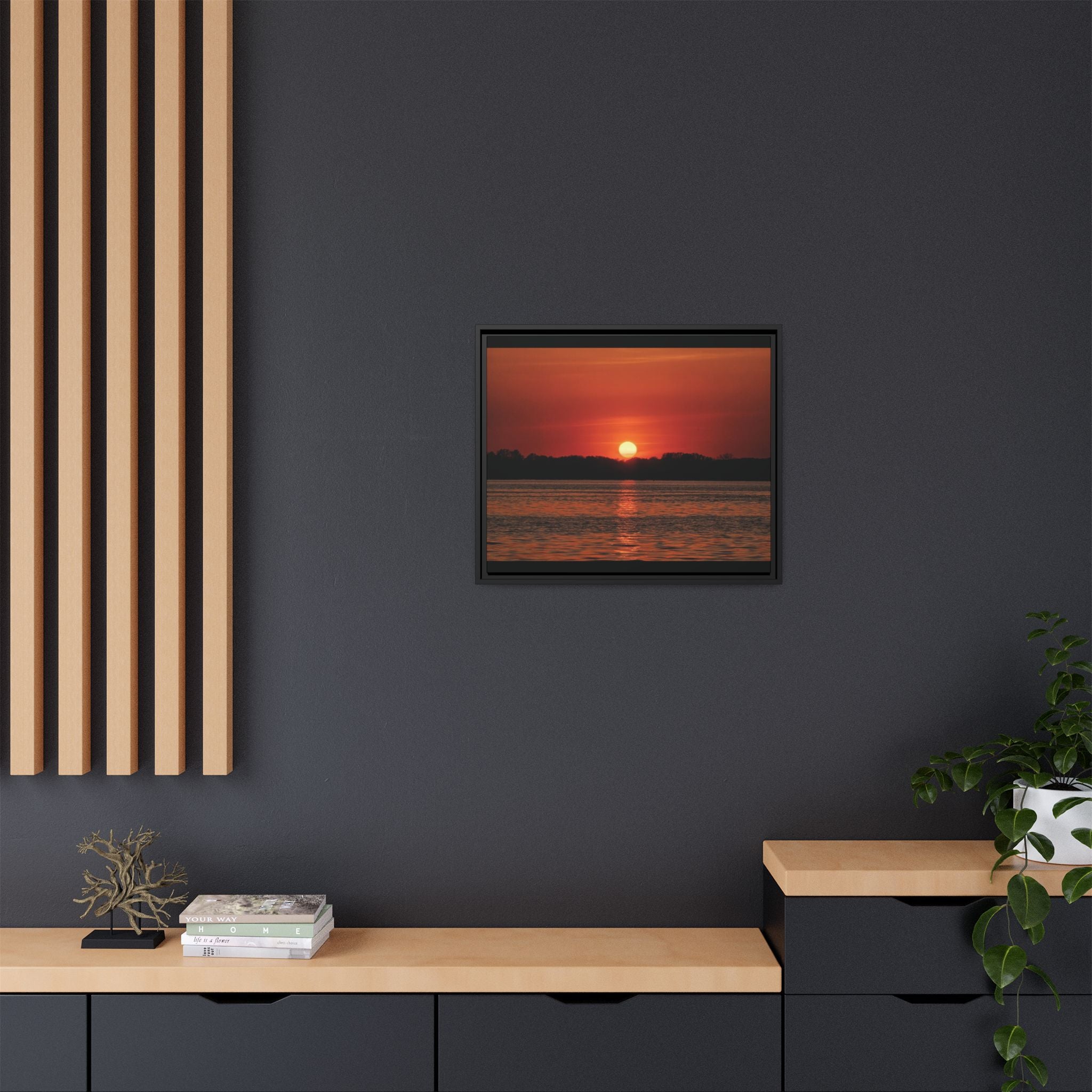 Framed Sunset Canvas Art