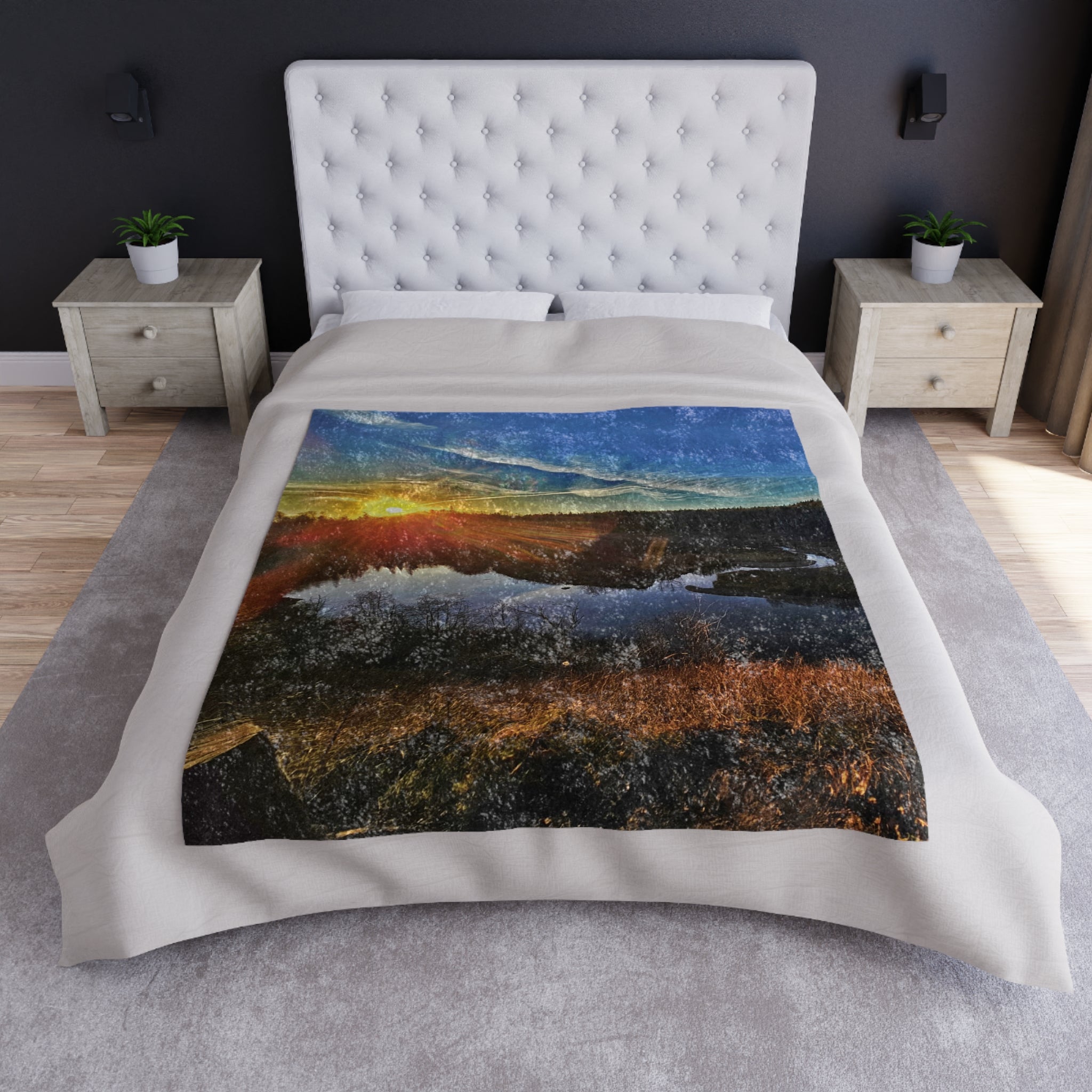 Flarepath of the Forgotten Crushed Velvet Blanket