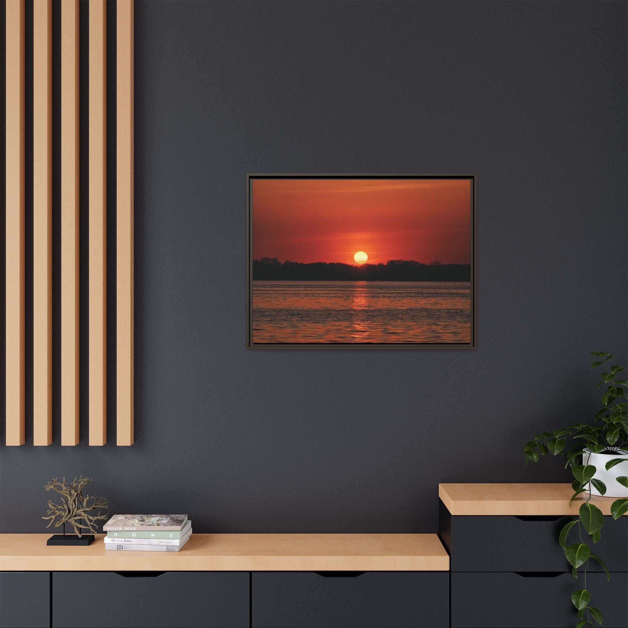 Framed Sunset Canvas Art
