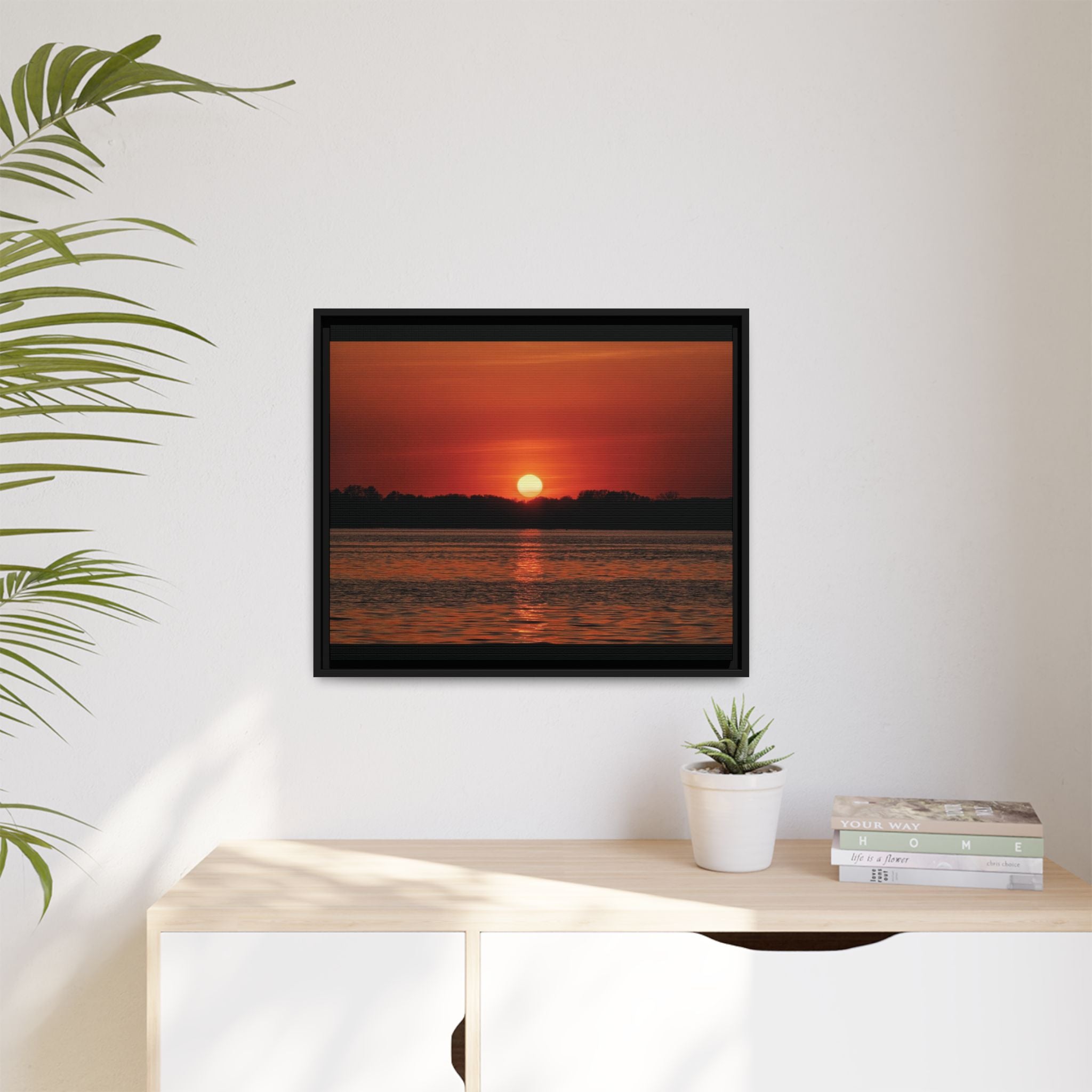 Framed Sunset Canvas Art
