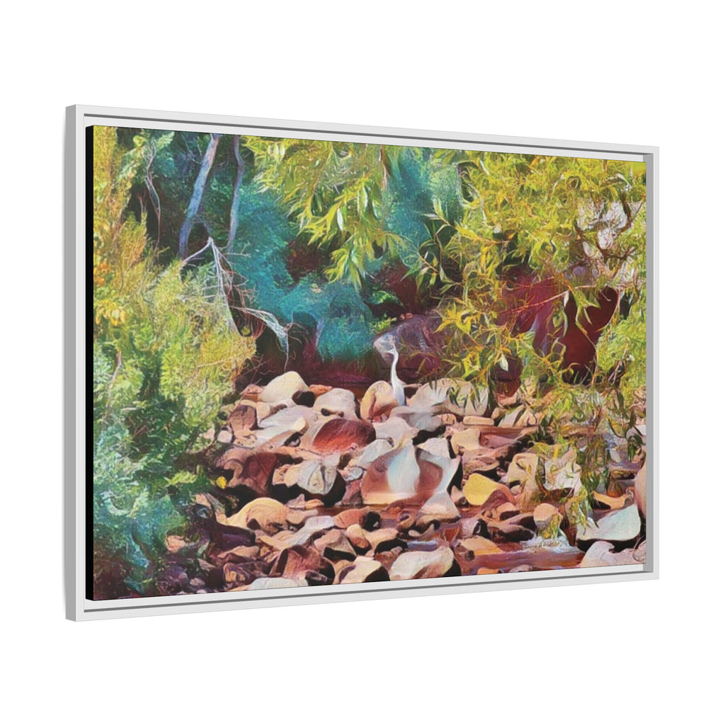 Where Stillness Hunts Framed Matte Canvas Art Print