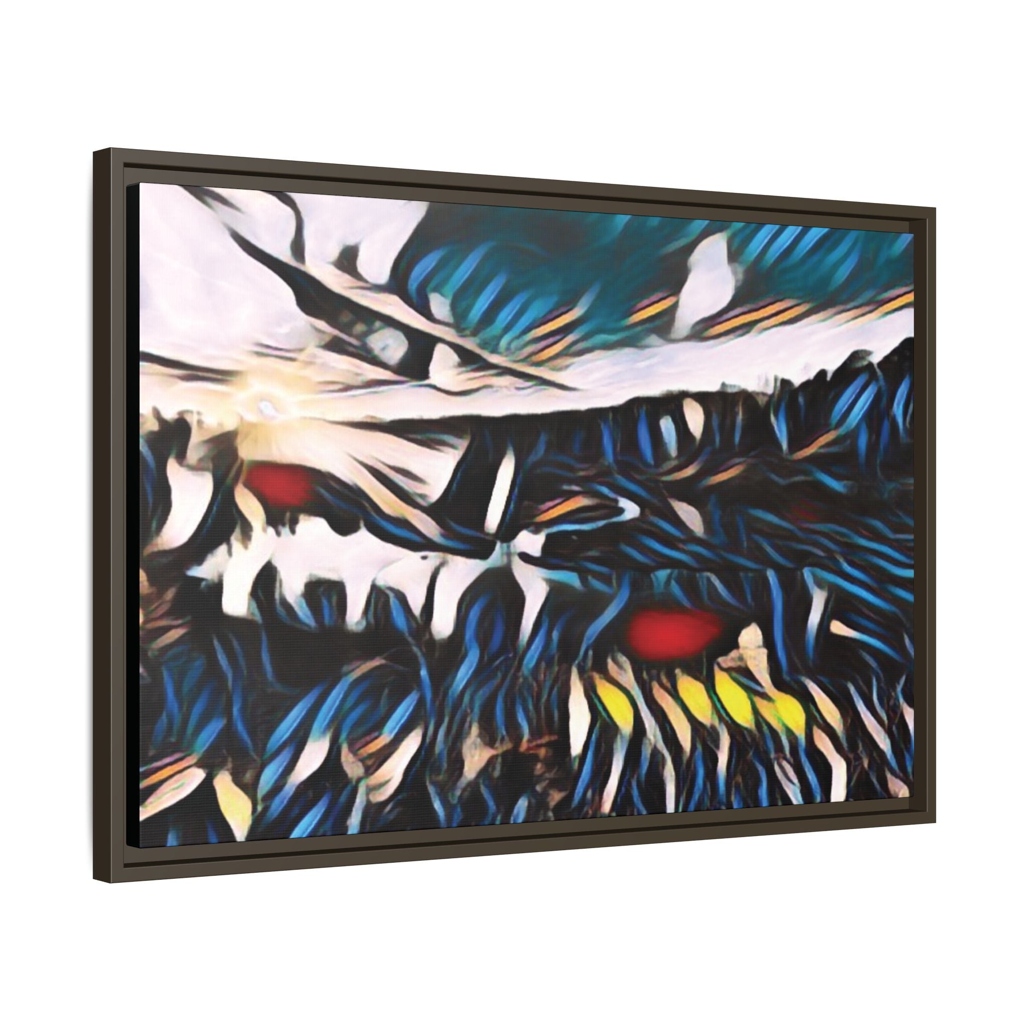 Gooseberry River Meander Bend Framed Abstract Art Print