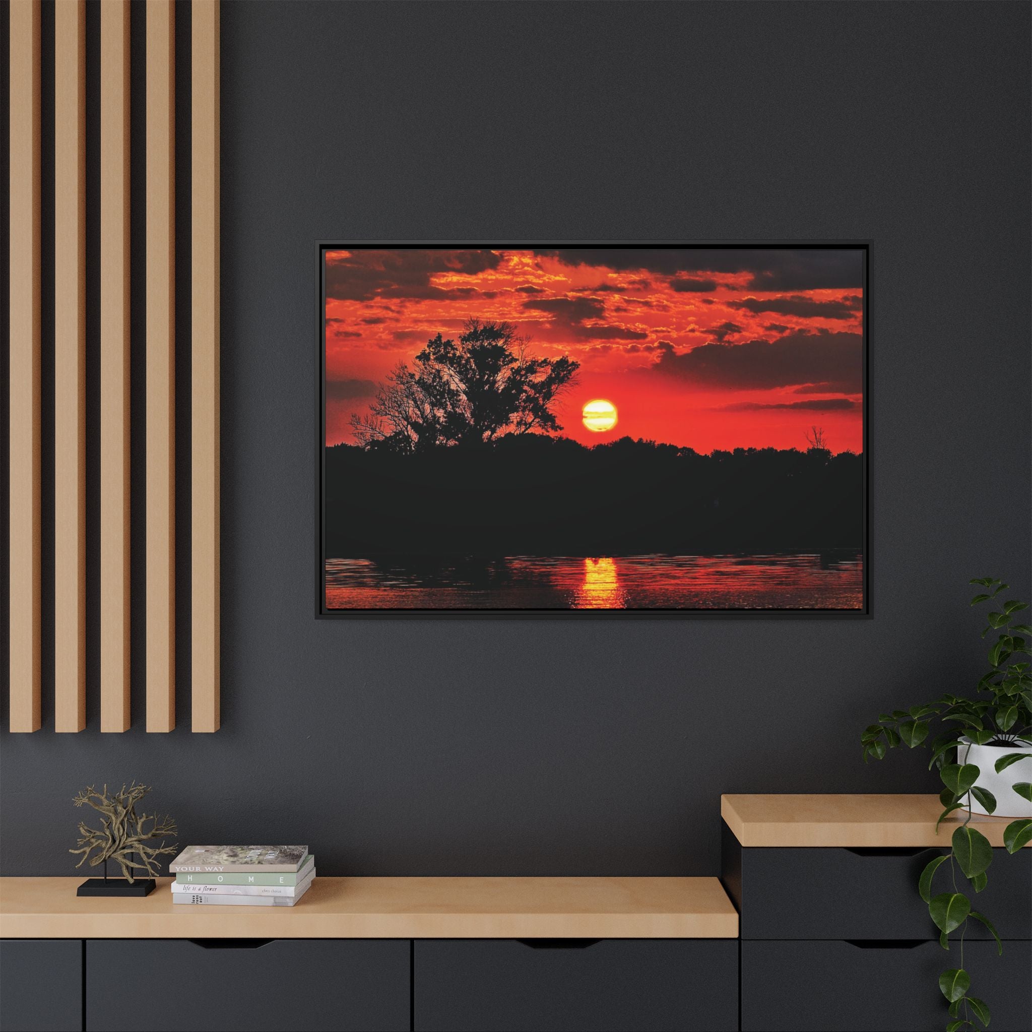 Bloodfire Reverie Framed Canvas Art