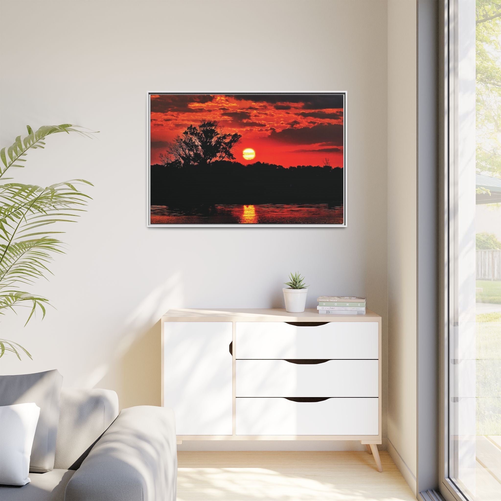 Bloodfire Reverie Framed Canvas Art