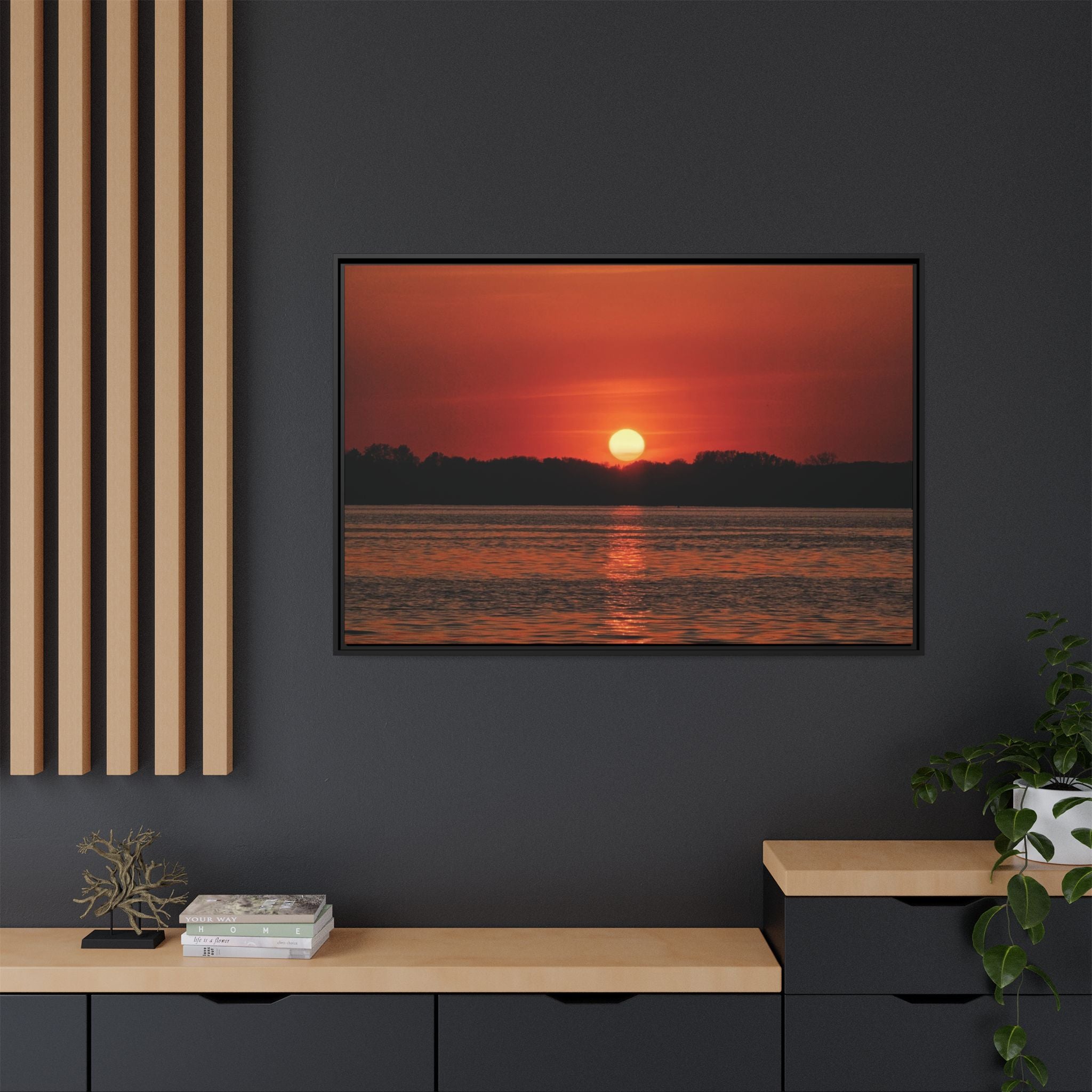 Framed Sunset Canvas Art