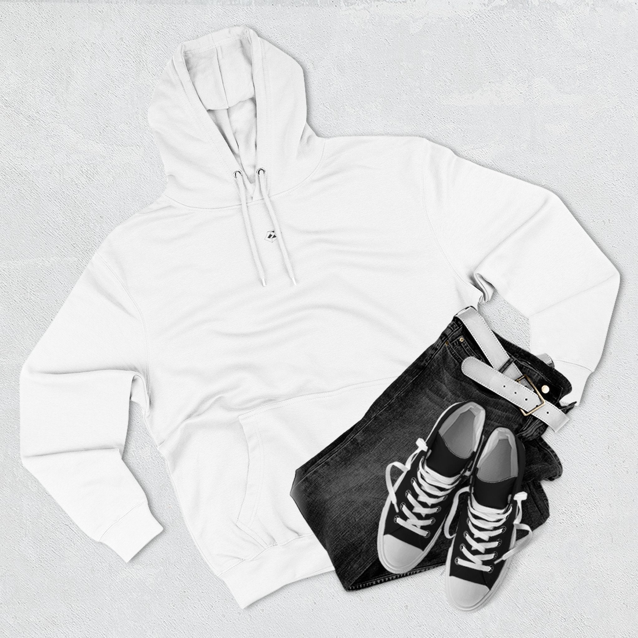 Blue Beyond the Branches Three-Panel Fleece Hoodie
