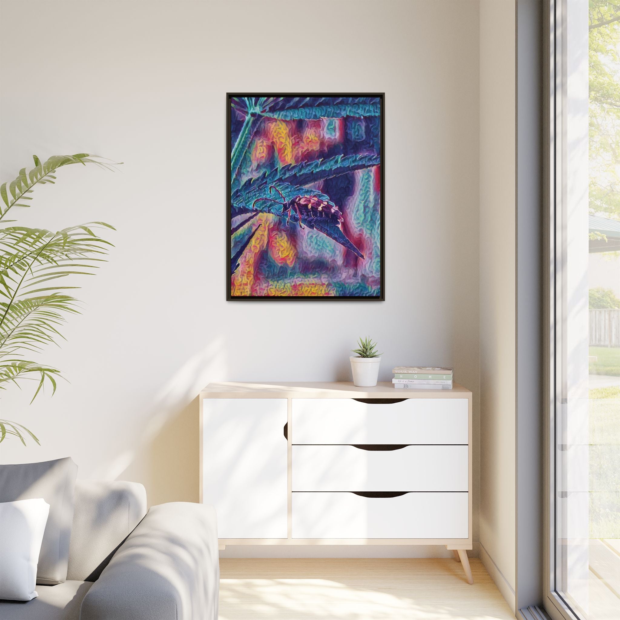 Neon Hunter Art Canvas Print