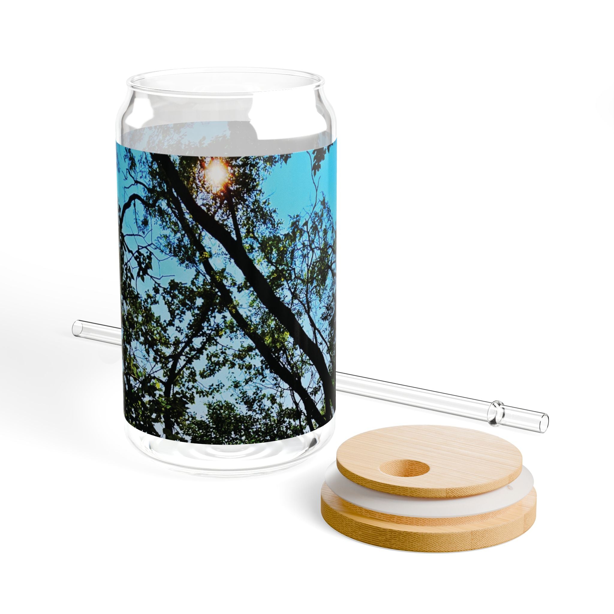 Blue Beyond the Branches Sipper Glass