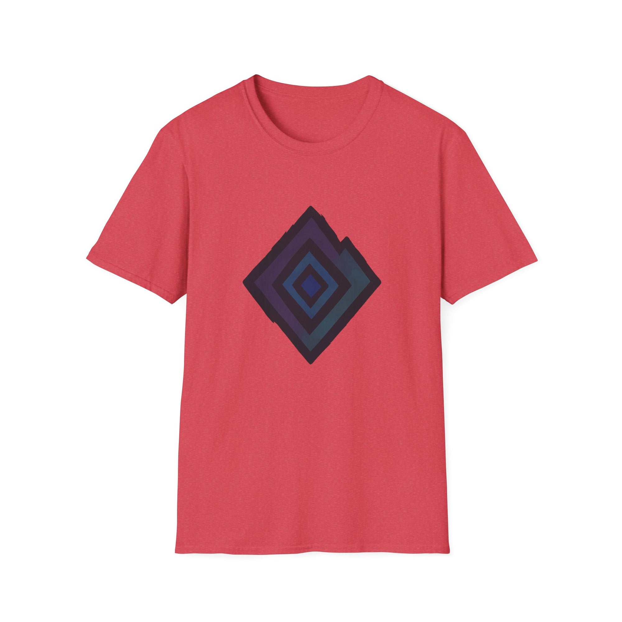 Geometric Art Unisex Softstyle T-Shirt, Comfortable Tee, Casual Wear, Gift for Artsy Friends, Weekend Outfit, Everyday Fashion