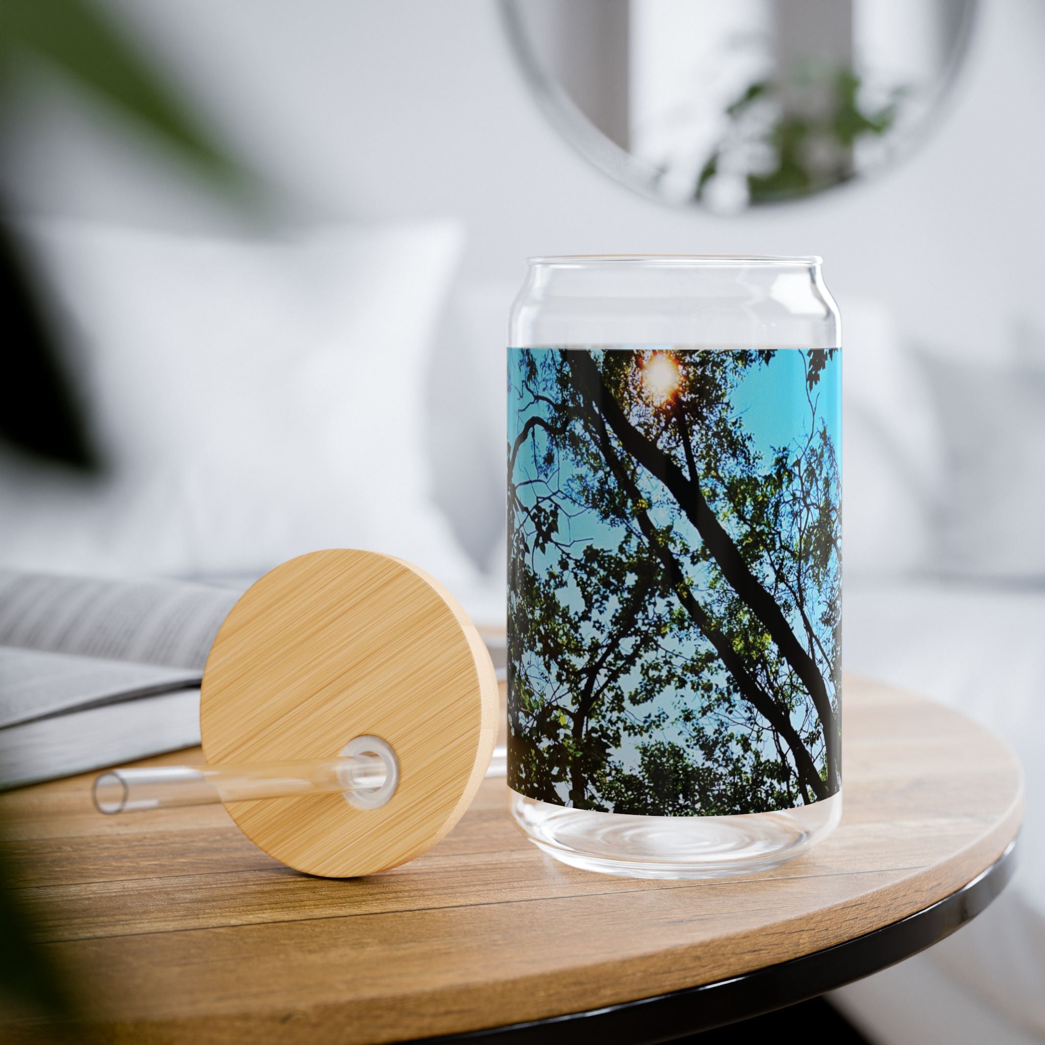 Blue Beyond the Branches Sipper Glass