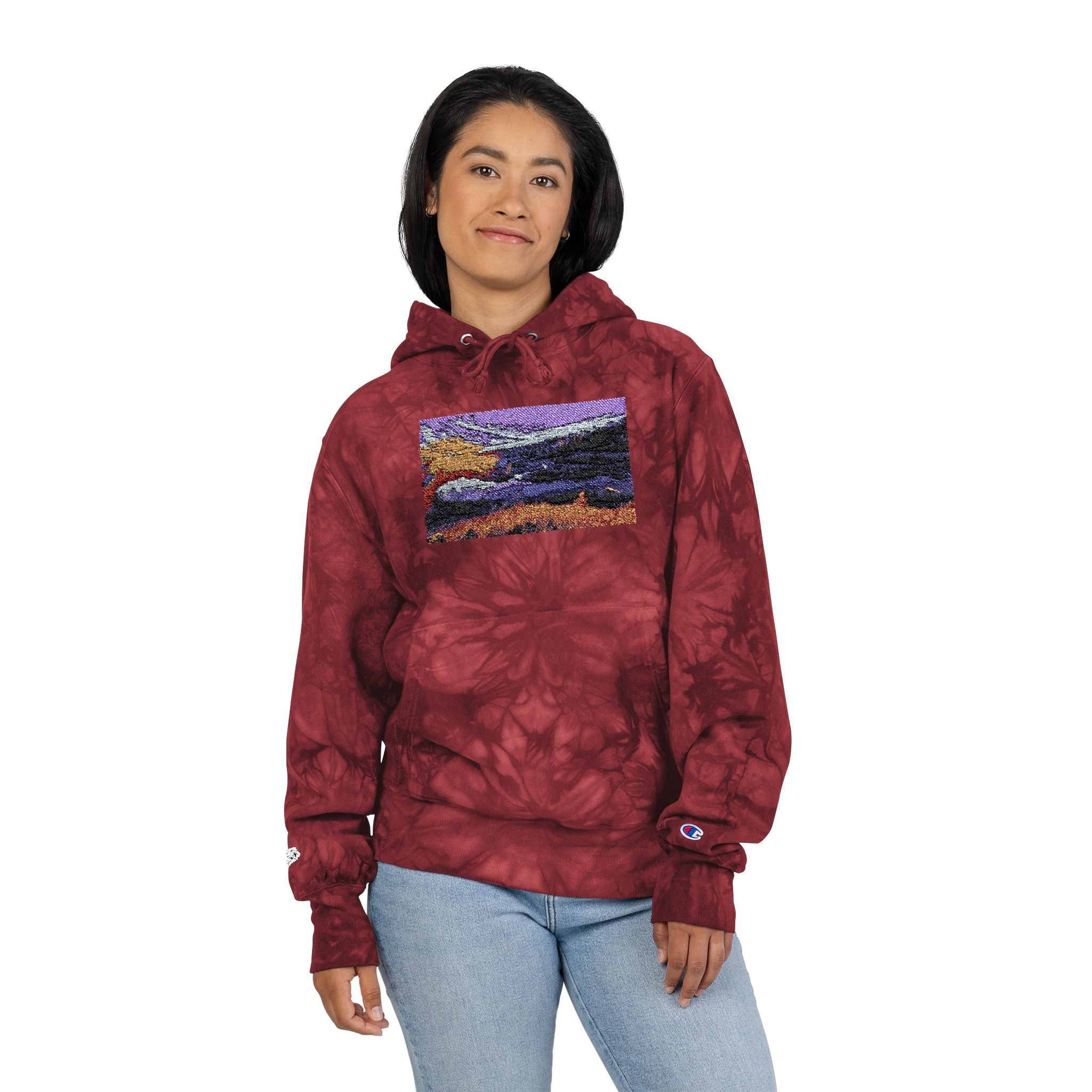 Flarepath of the Forgotten Champion Tie-Dye Hoodie with Embroidery