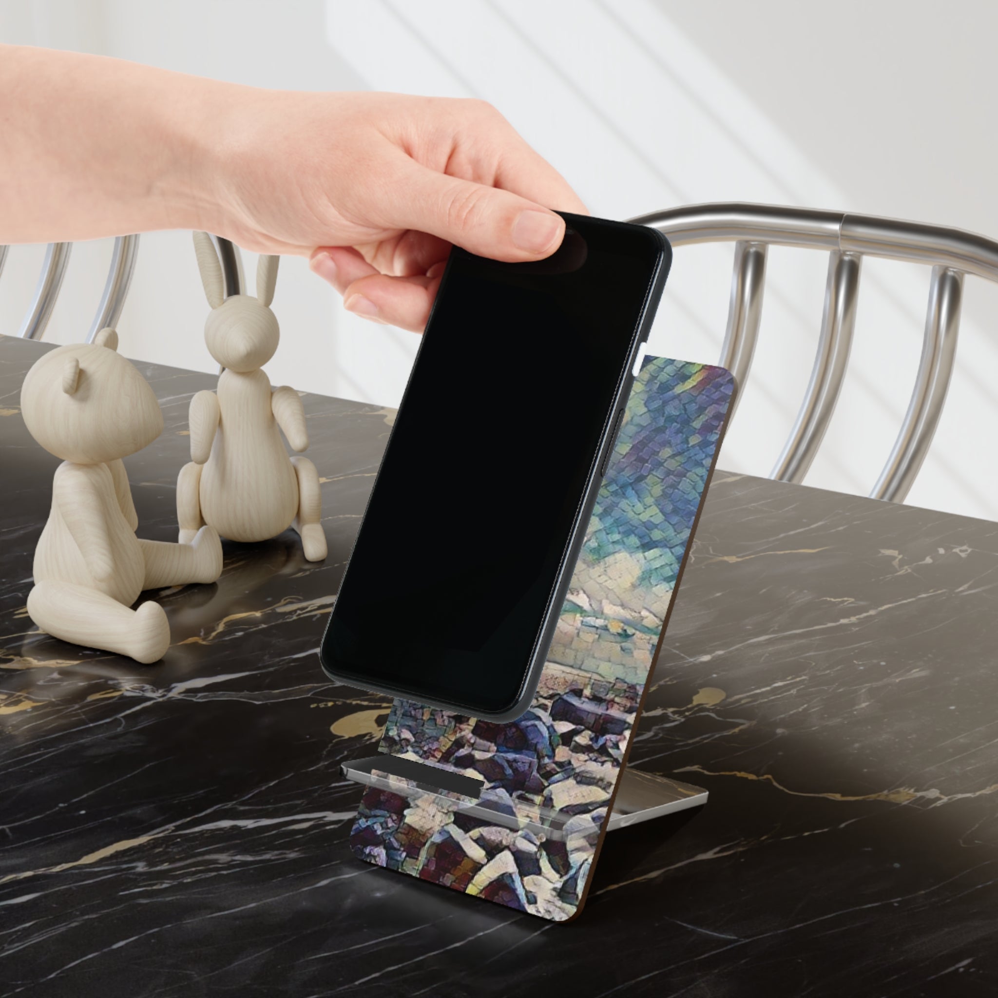 Shimmering Shore of Lake Superior Smartphone Display Stand