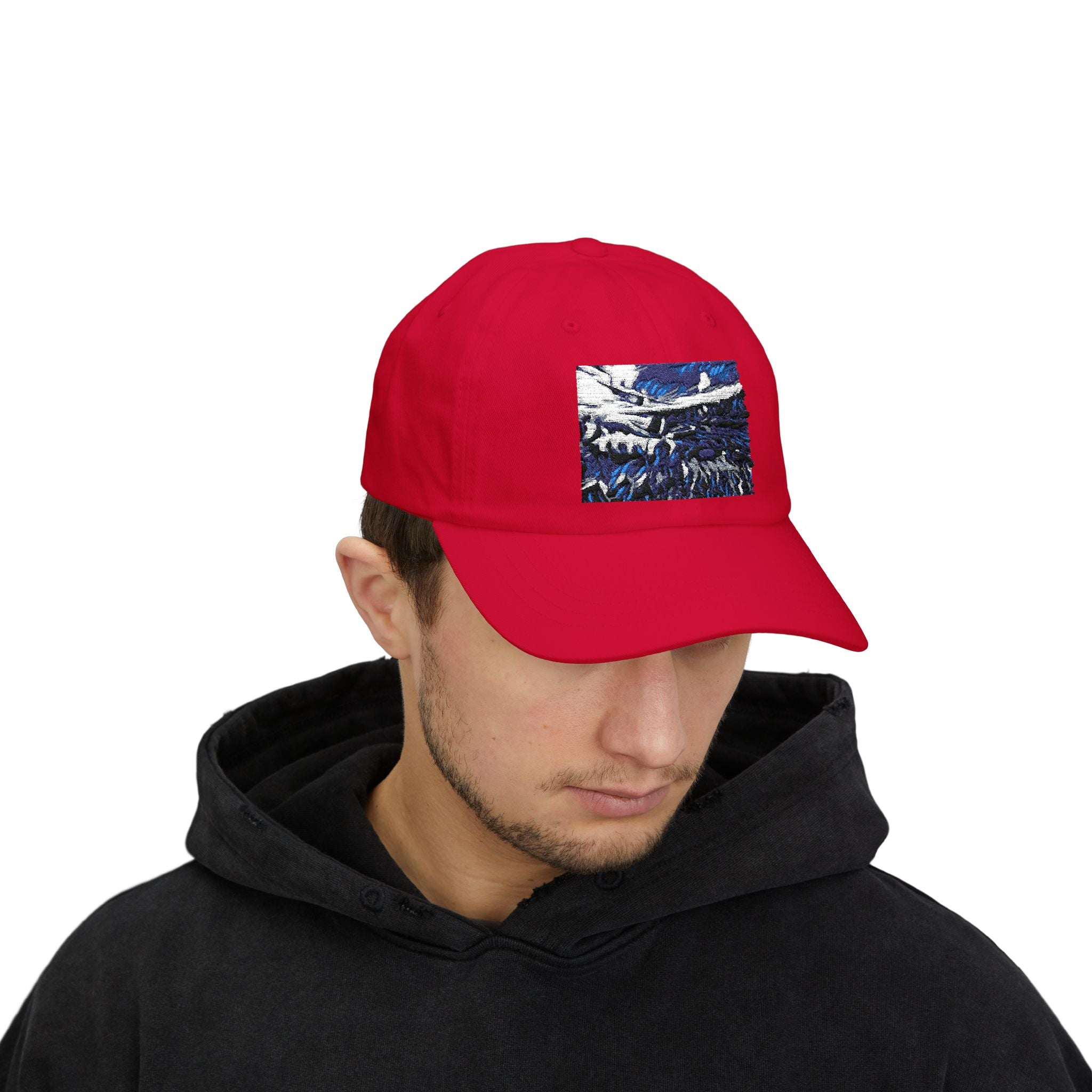 Abstract Gooseberry River Meander Bend Classic Dad Cap