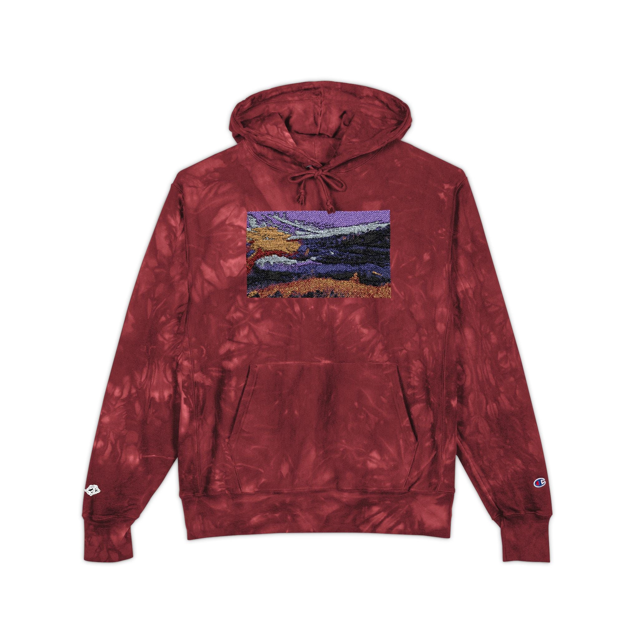 Flarepath of the Forgotten Champion Tie-Dye Hoodie with Embroidery