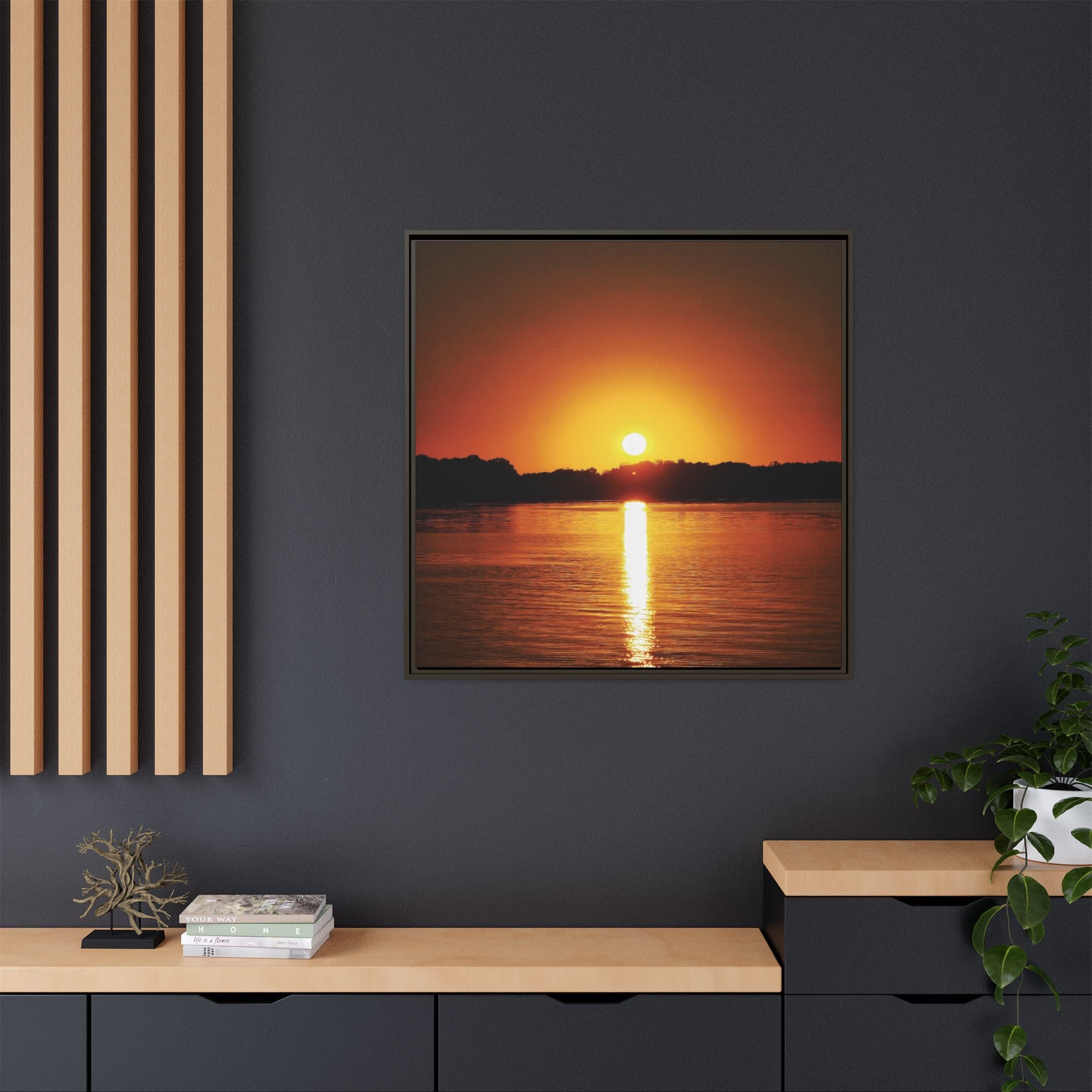 Golden Hour Sunset Canvas Art Print