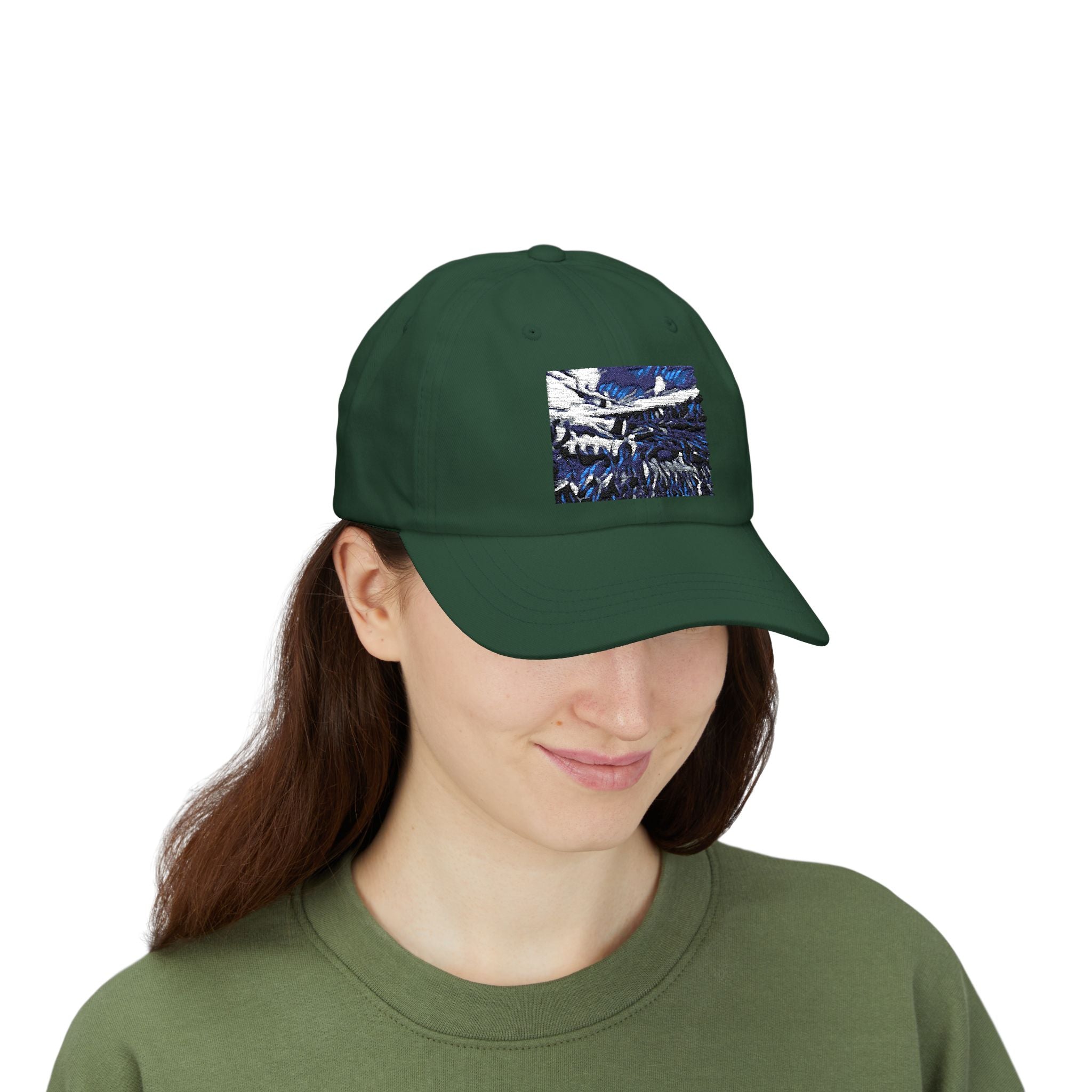 Abstract Gooseberry River Meander Bend Classic Dad Cap
