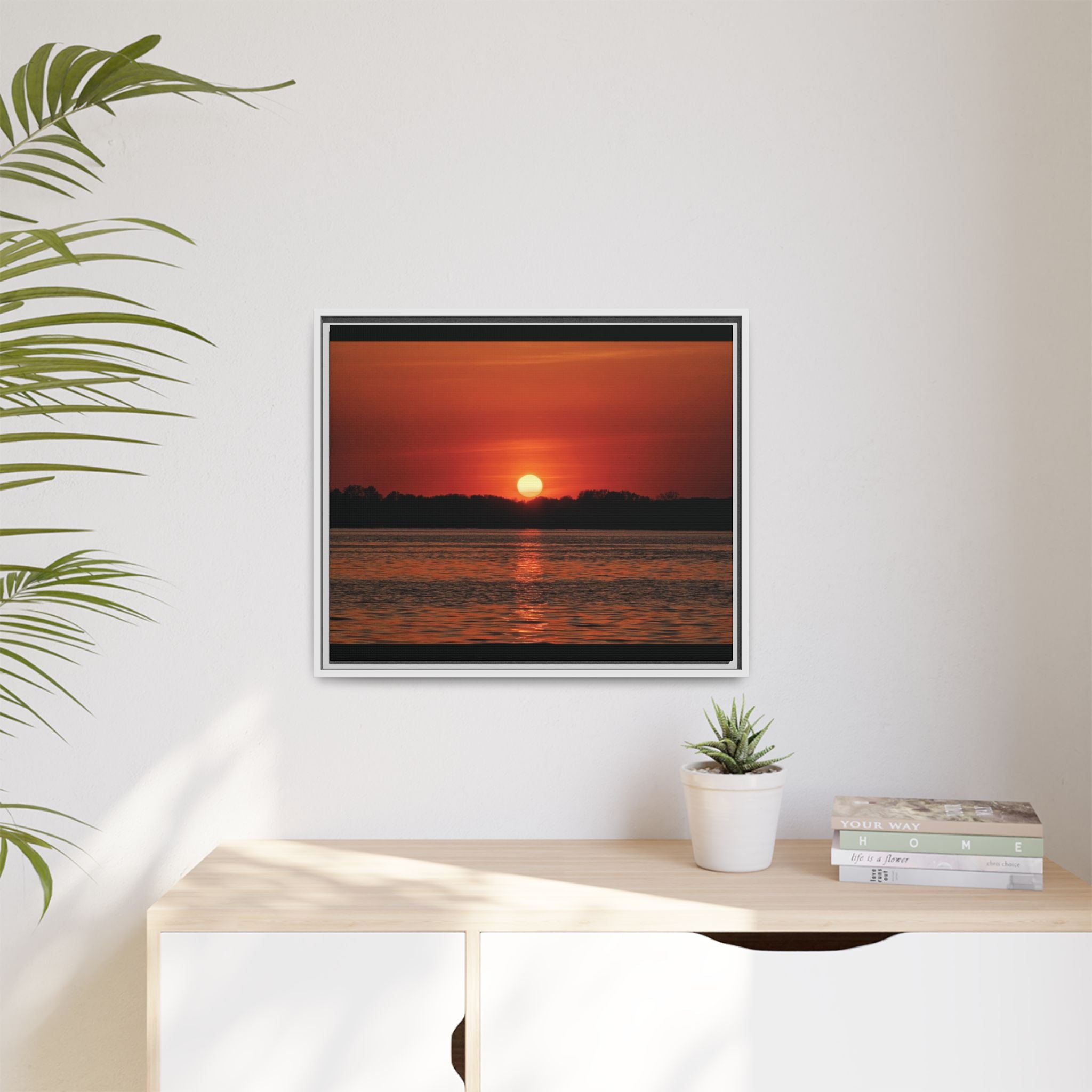 Framed Sunset Canvas Art