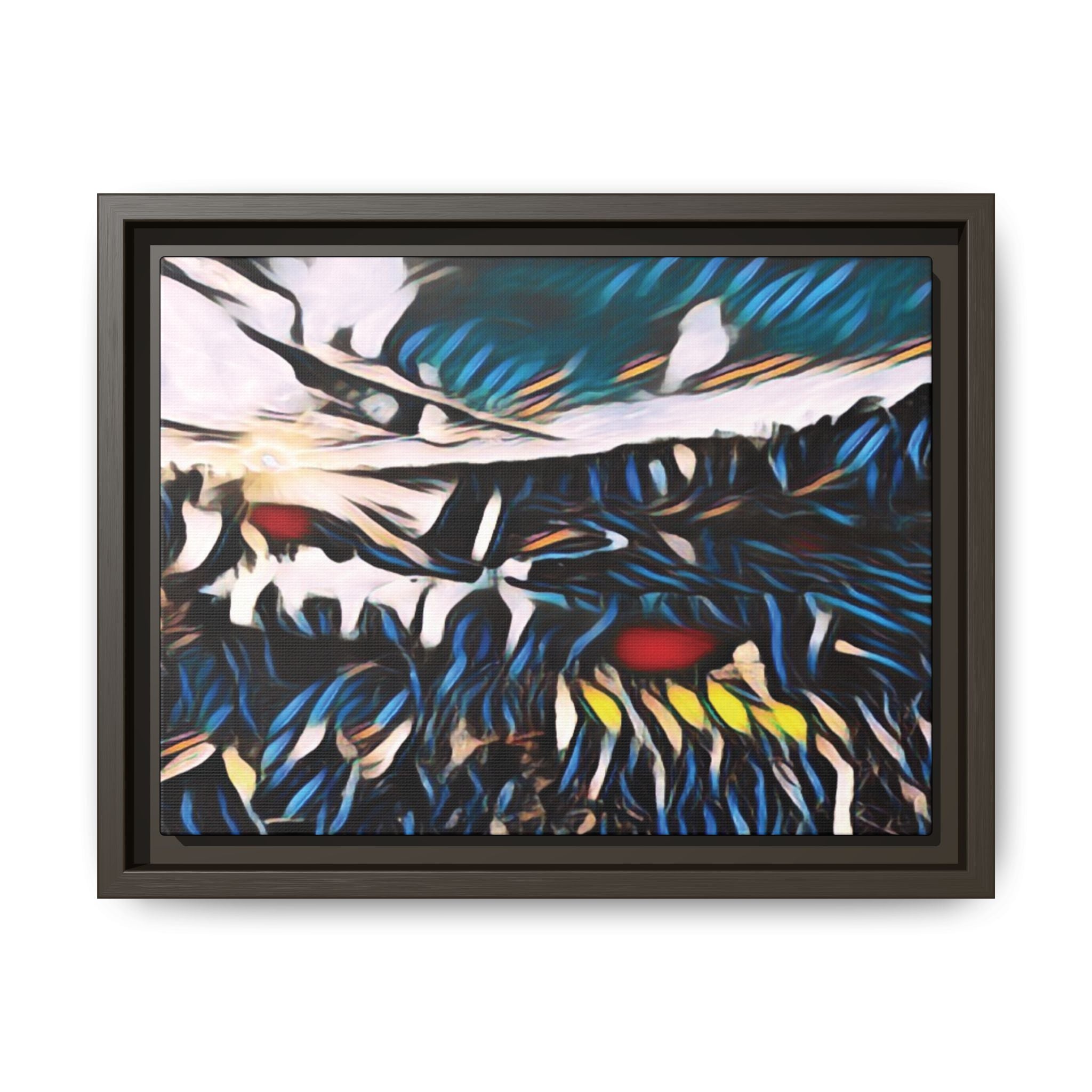 Gooseberry River Meander Bend Framed Abstract Art Print