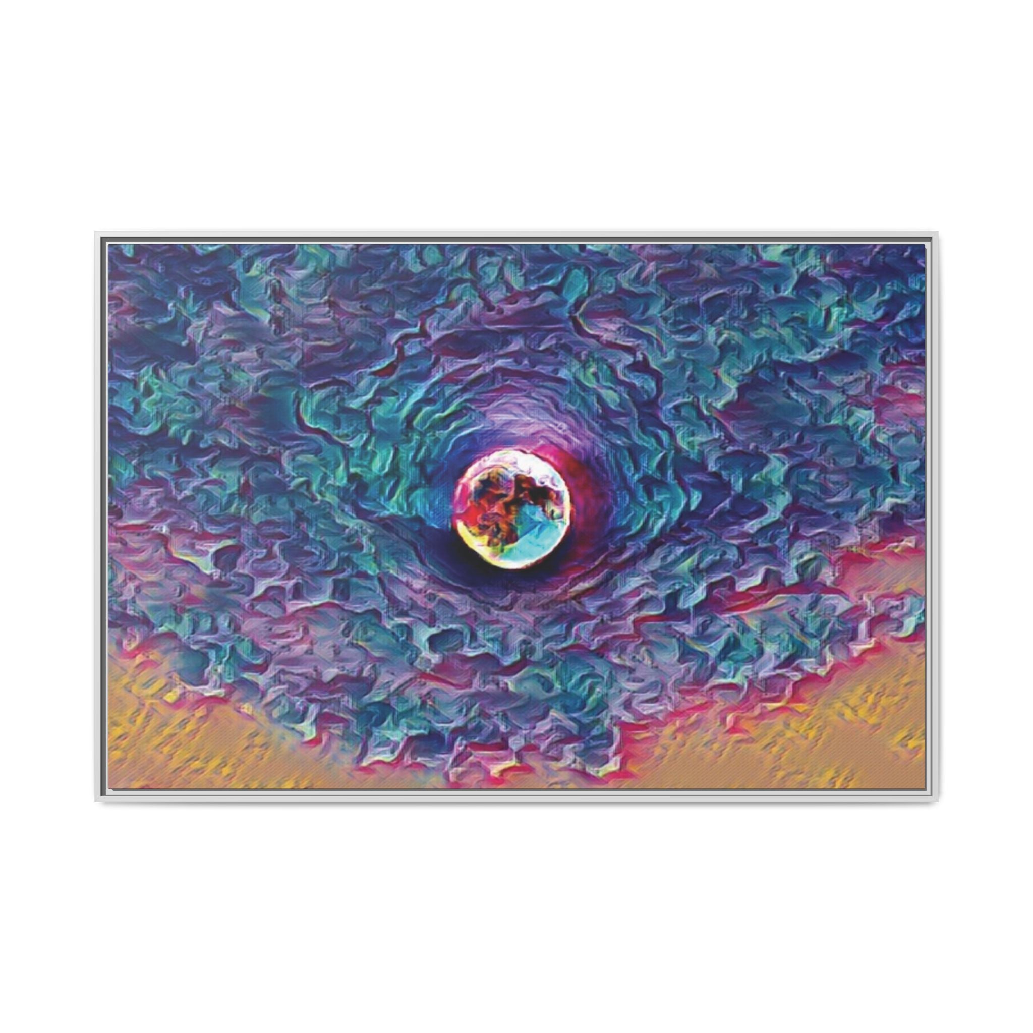 Full Sturgeon Moon Framed Canvas Art Print