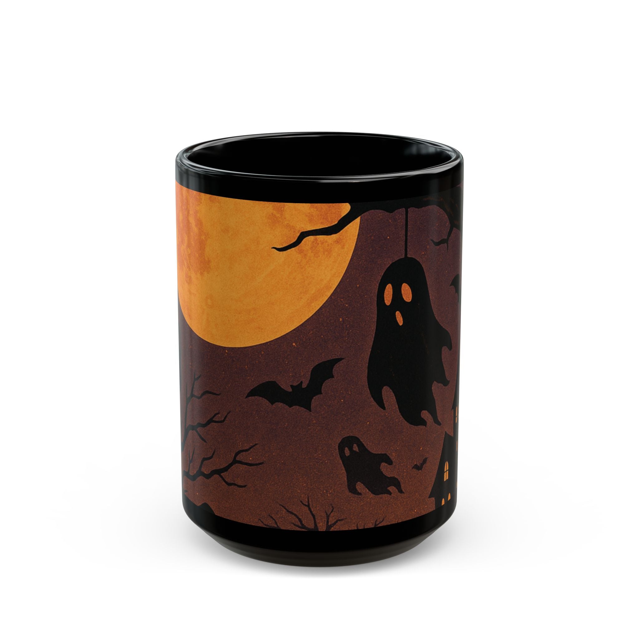 Halloween Ghostly Black Mug