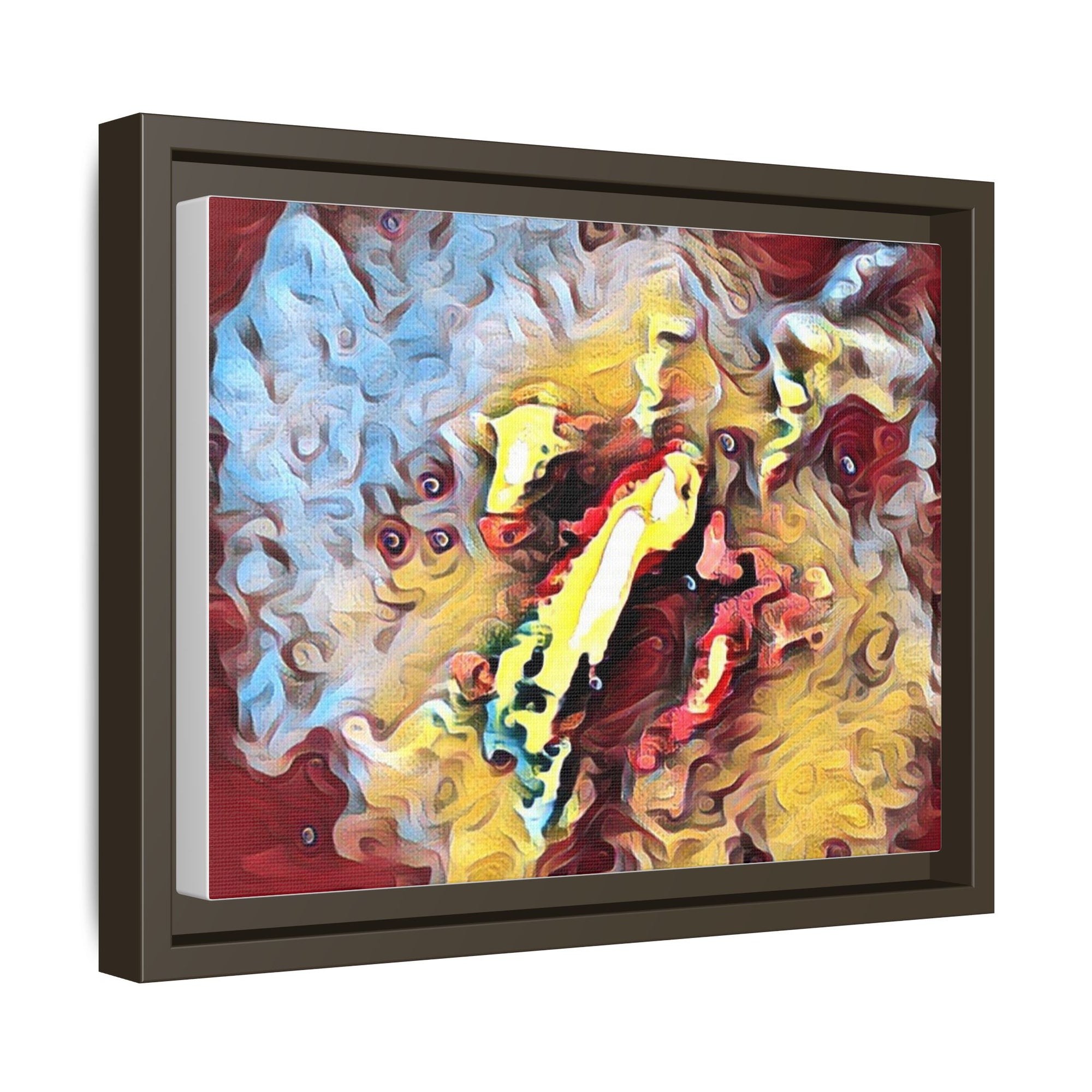 Framed Abstract Canvas Art, Colorful Wall Decor, Modern Home Accent, Unique Gift for Art Lovers, Vibrant Artwork for Living Room