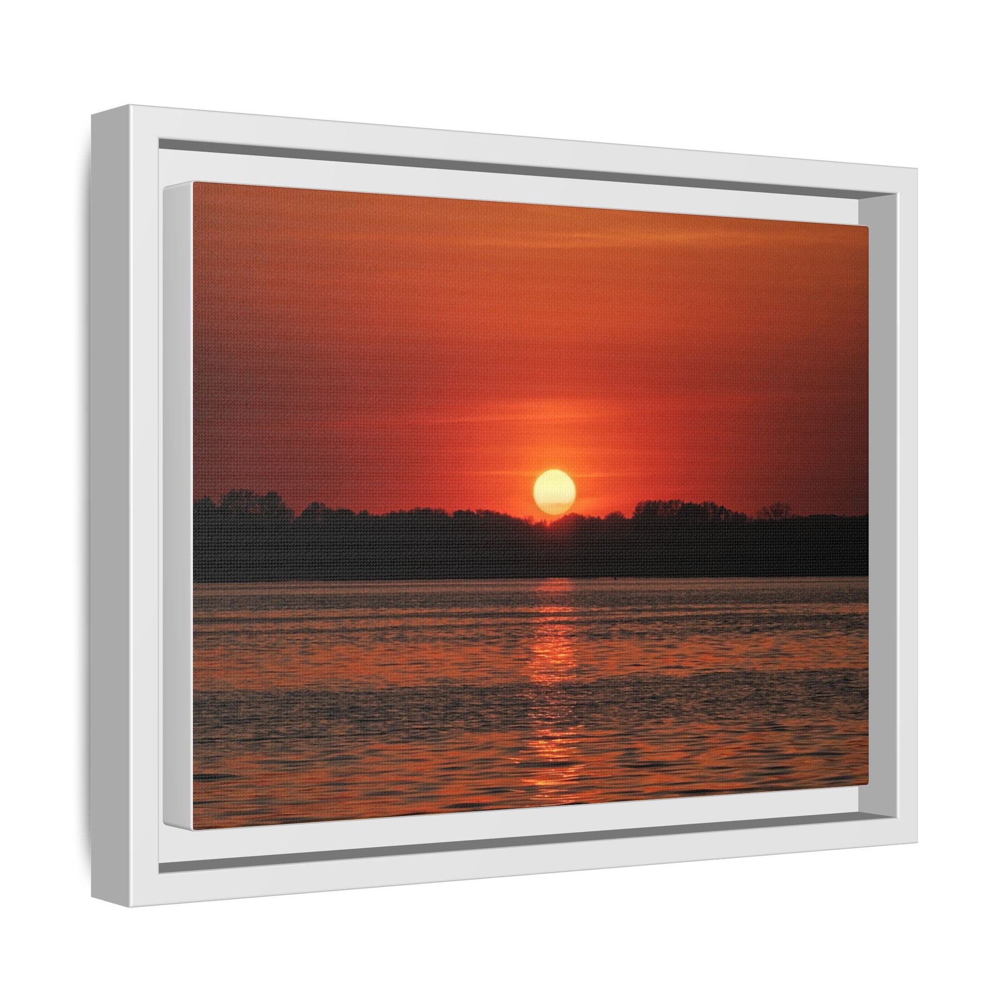 Framed Sunset Canvas Art, Colorful Wall Decor for Home, Gift for Nature Lovers, Sunset Photography