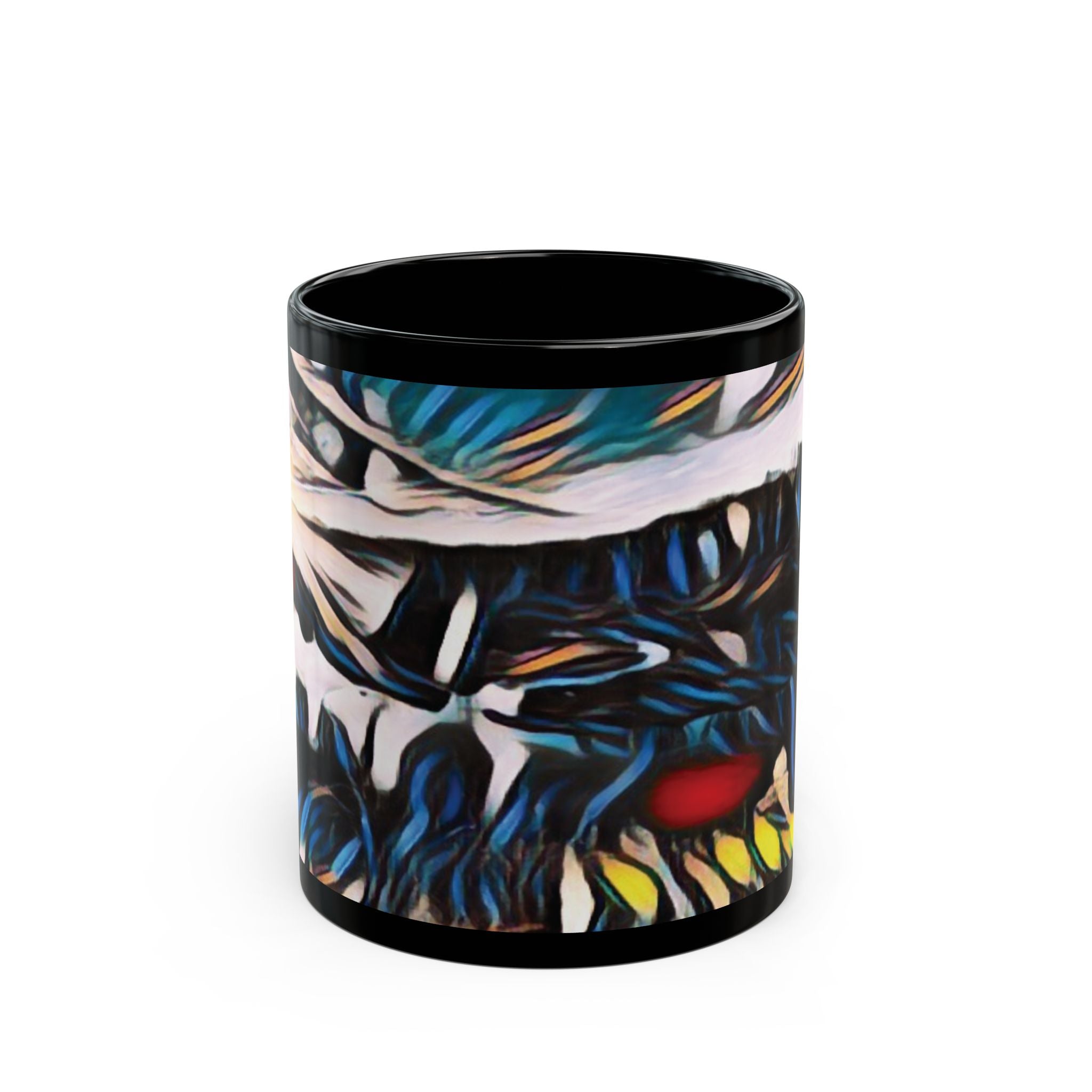 Gooseberry River Meander Bend Black Mug