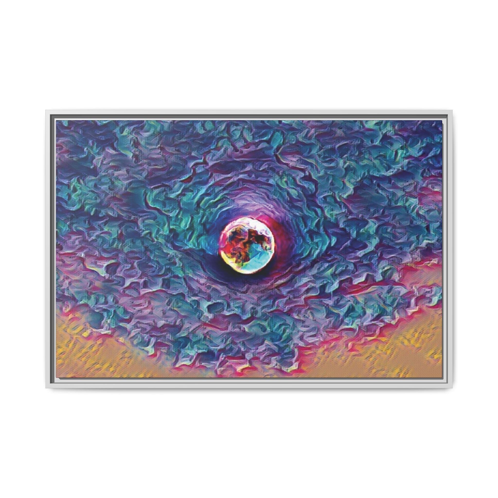 Full Sturgeon Moon Framed Canvas Art Print